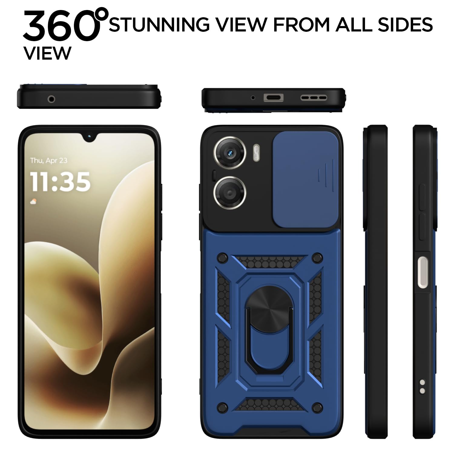 Pikkme blue D10 Camera Shield mobile back cover for Moto G06 Power/G06 4G/360 – photo 5