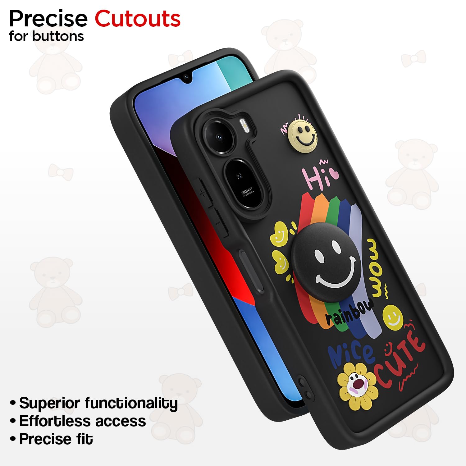 Pikkme black Soft Silicone mobile cover for Redmi A7 Pro/Poco C85x 5G – photo 6