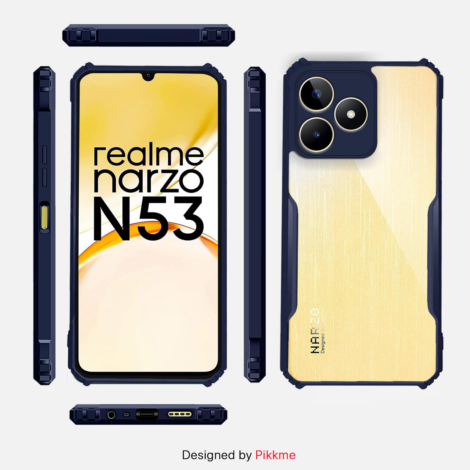 Pikkme Realme Narzo N53 blue phone cover – photo 3