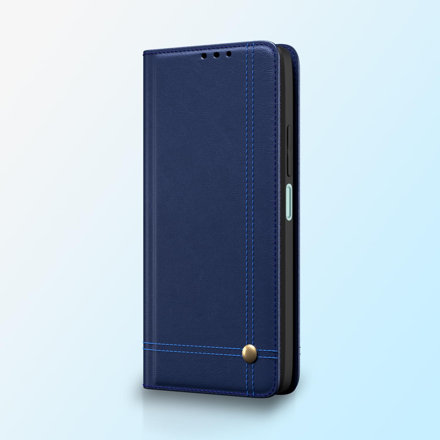 Pikkme Samsung Galaxy A16 5G Premium Leather Magnetic Flip Cover (Blue)