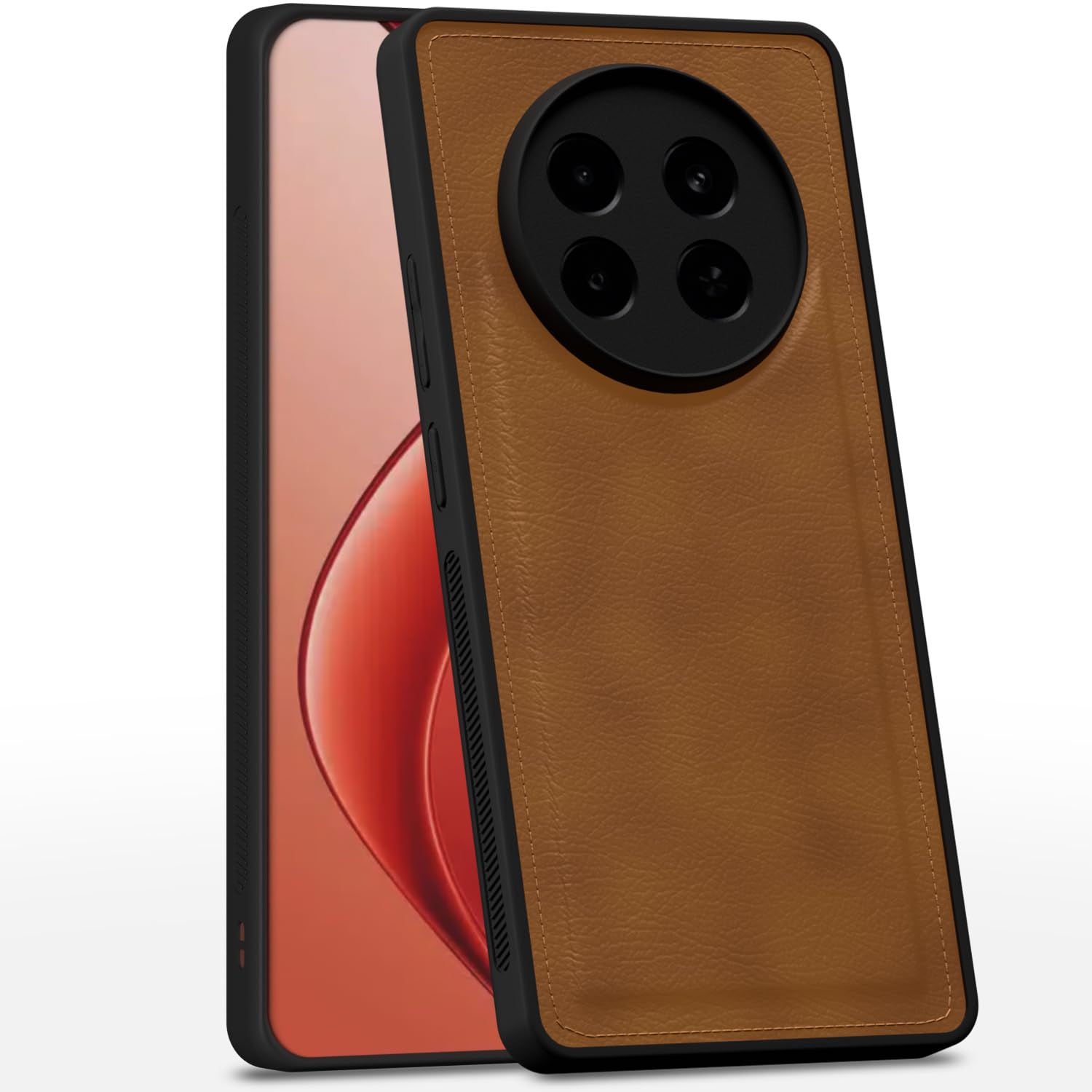 Pikkme Realme 13 Plus 5G / Realme P1 Speed 5G Leatherback Back Case | Brown