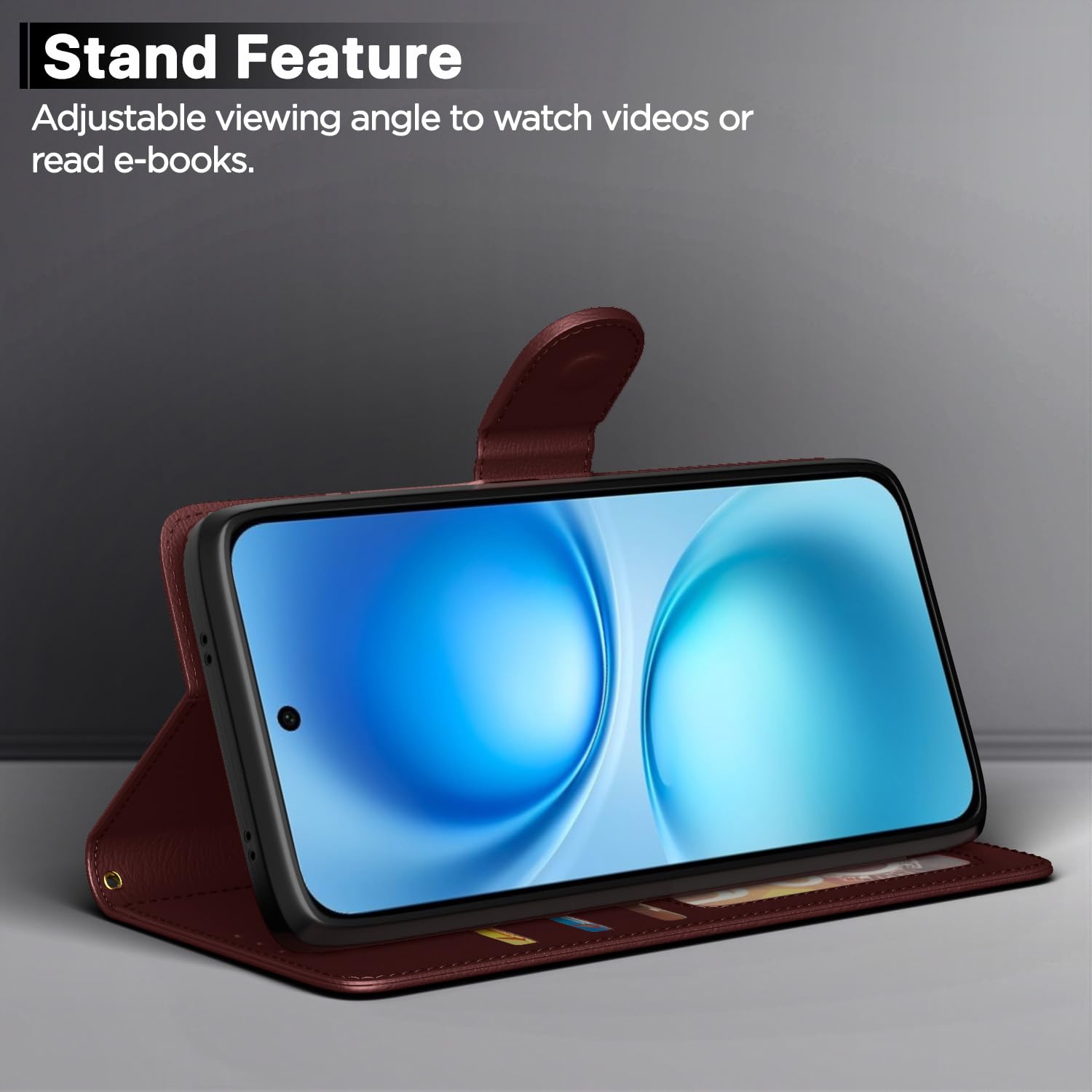 Pikkme brown flip cover for Vivo V60/T4 Pro 5G – photo 3