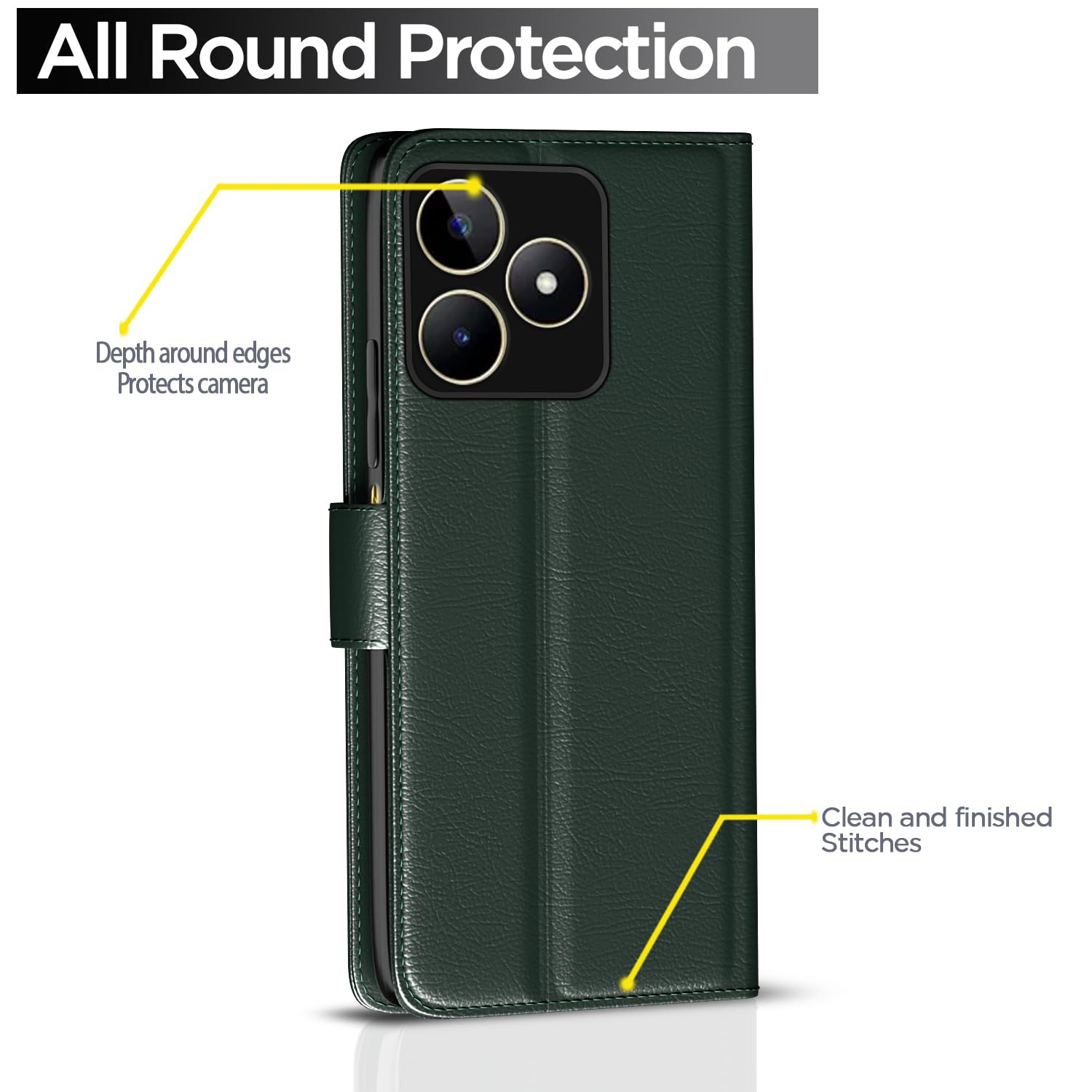Green flip cover for Realme Narzo N53 – Pikkme – photo 4