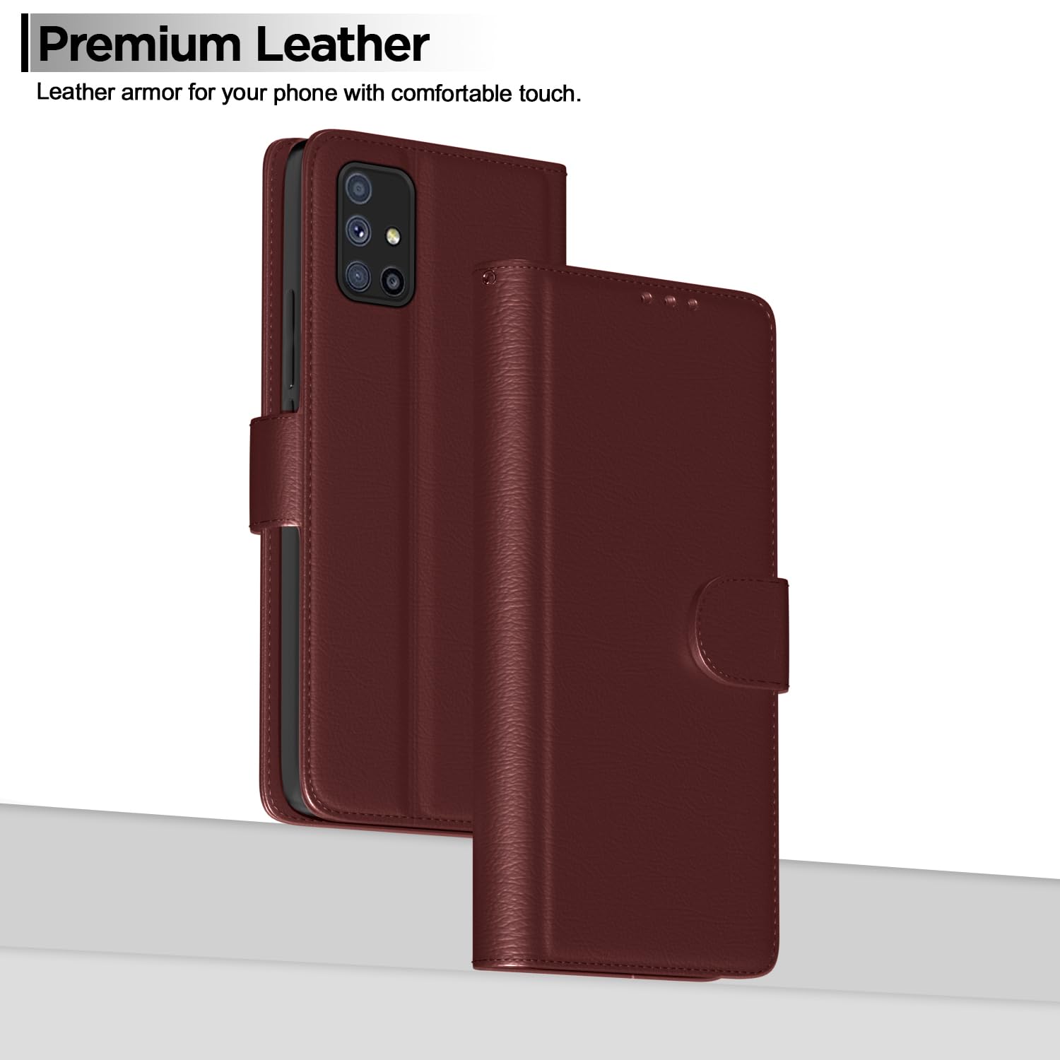 Pikkme Samsung Galaxy A71 Vintage Flip Cover (Brown)