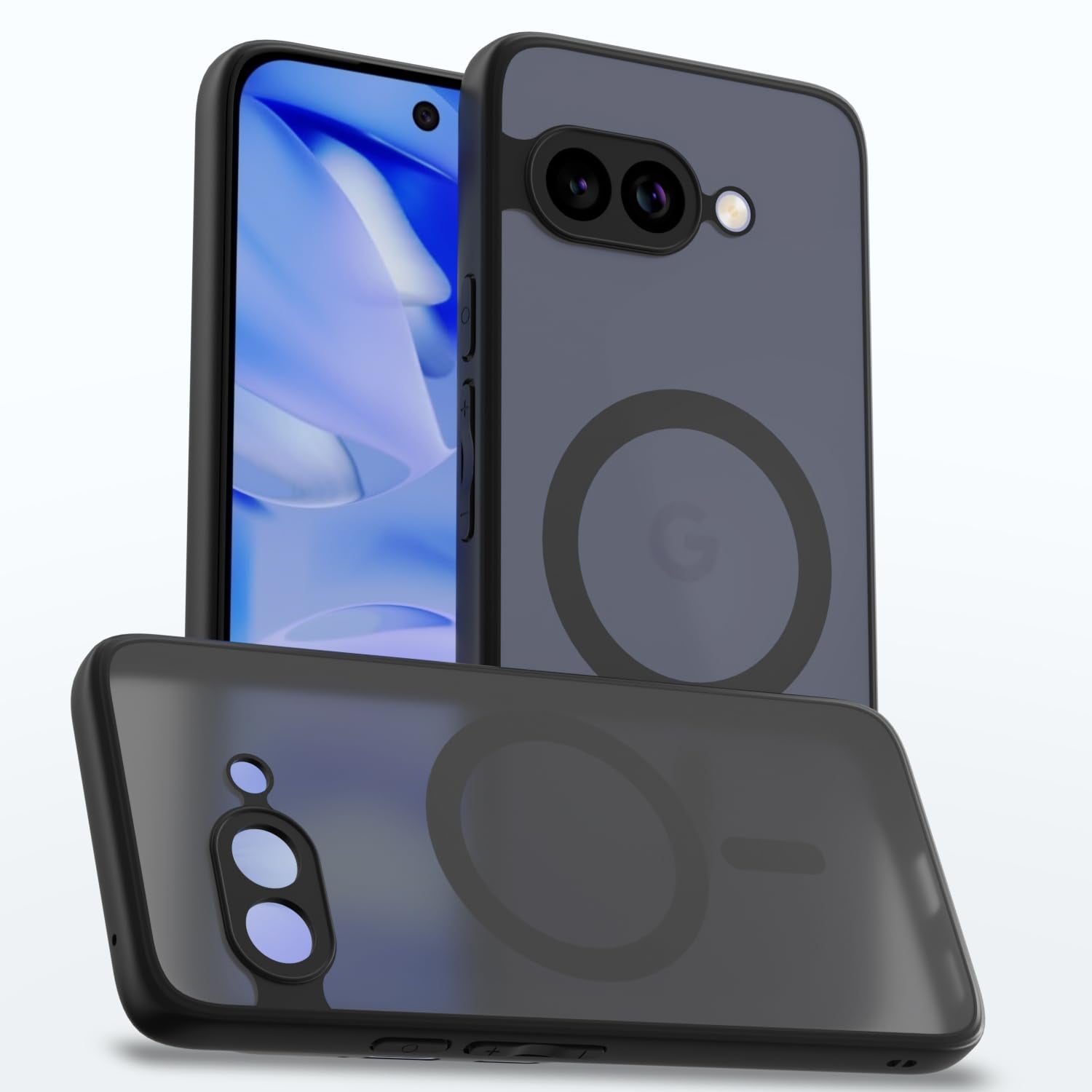 Pikkme Google Pixel 9A 5G black smoke mag-safe mobile cover