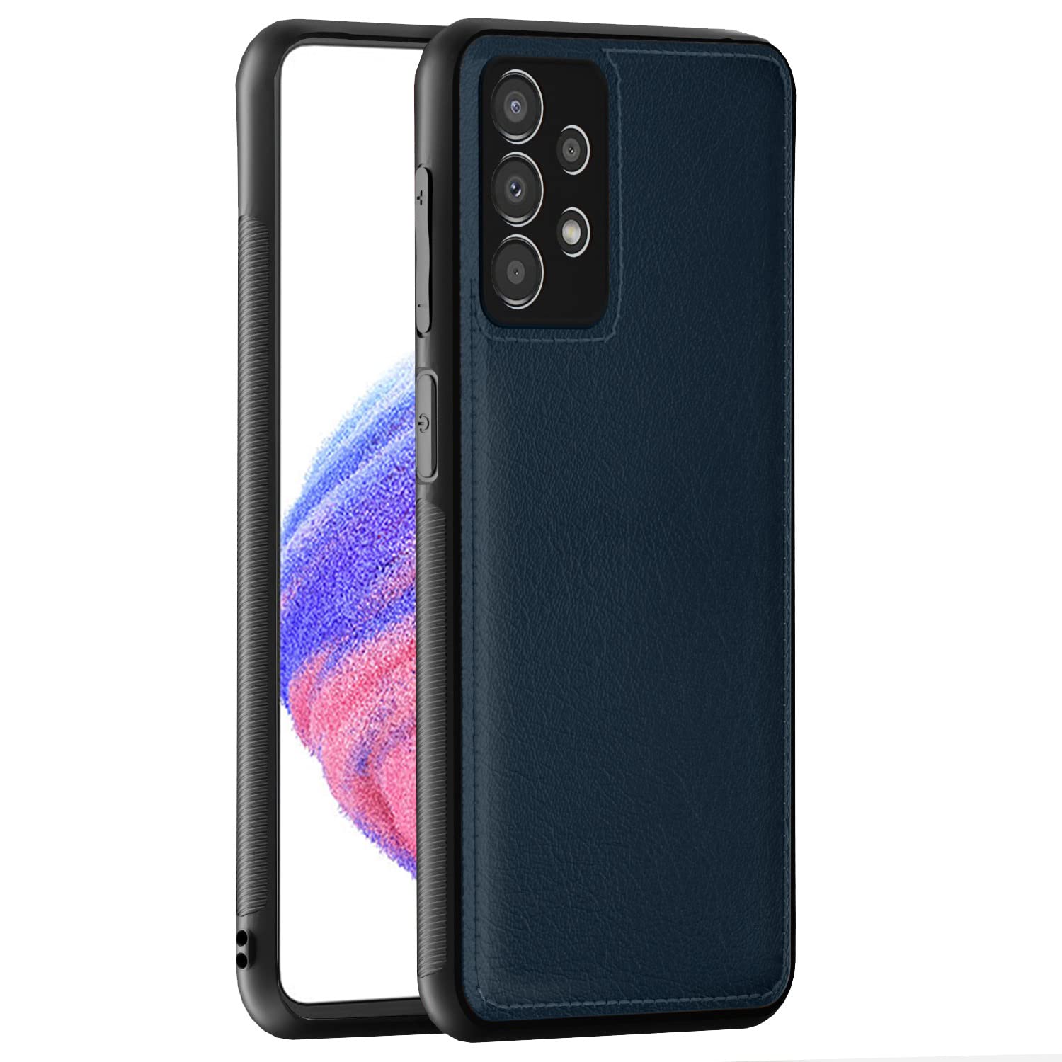 Blue Leather back cover for Samsung A53 5G – Pikkme