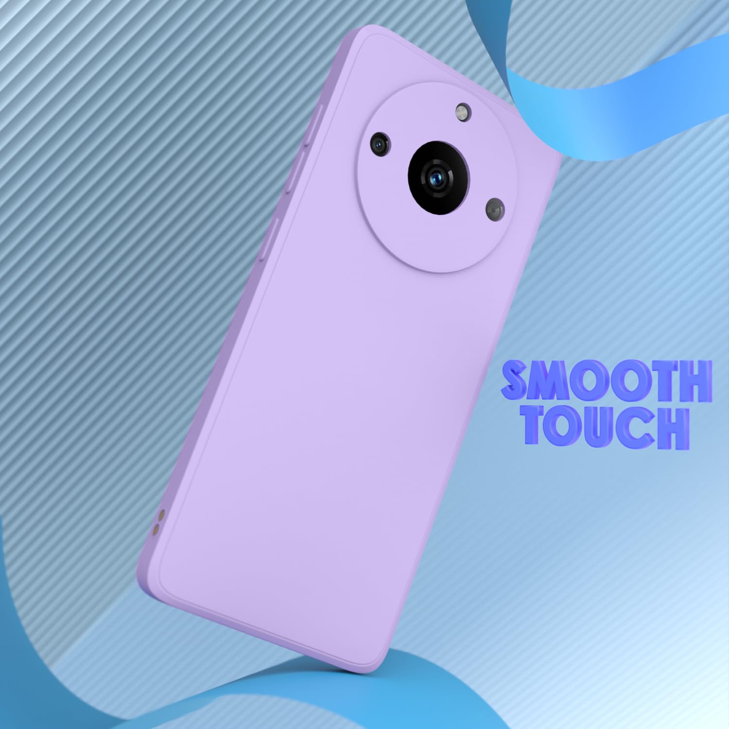Pikkme Realme Narzo 60 5G Soft Matte Silicone Shockproof Case (Purple)