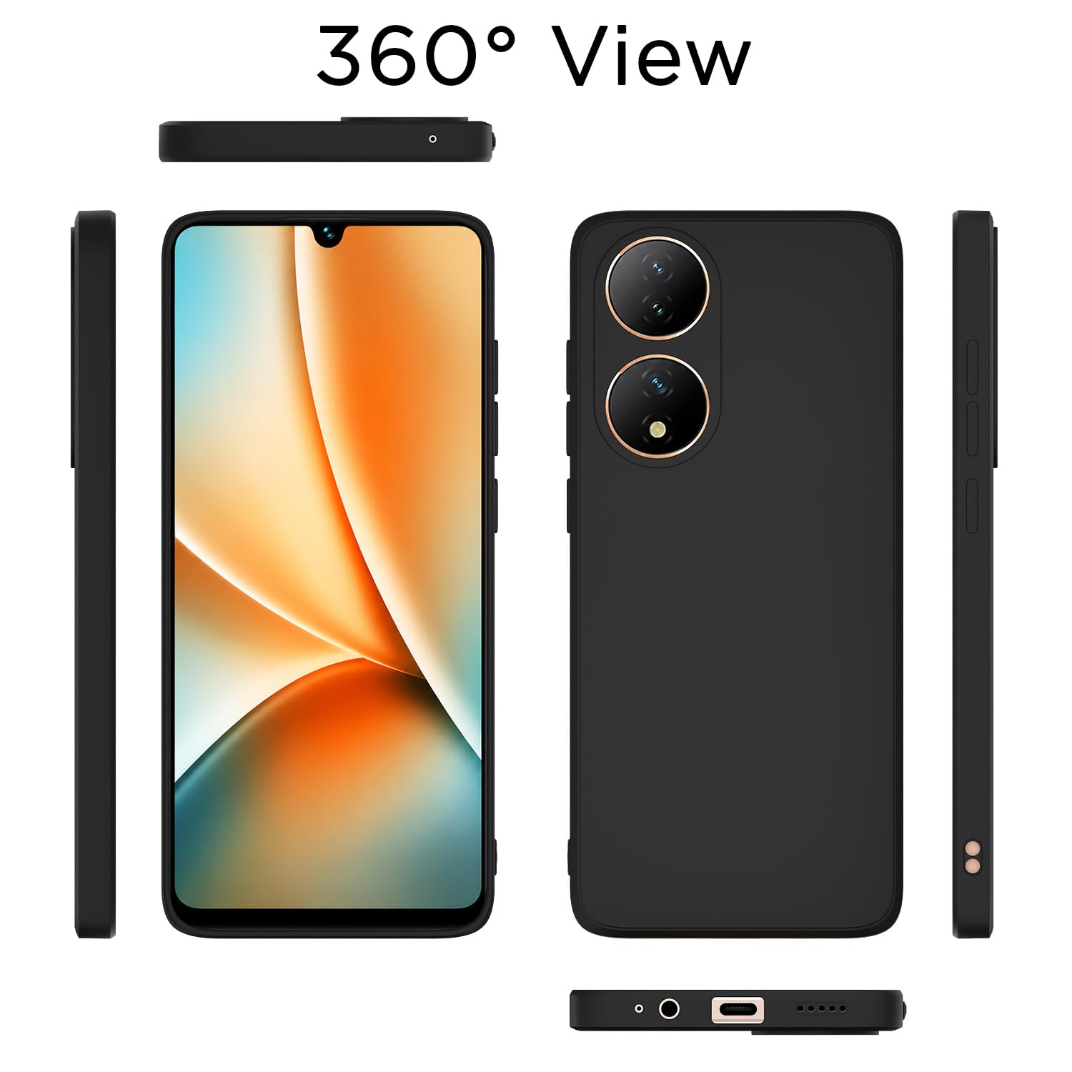 Vivo Y100 5G mobile back cover in black by Pikkme – photo 4