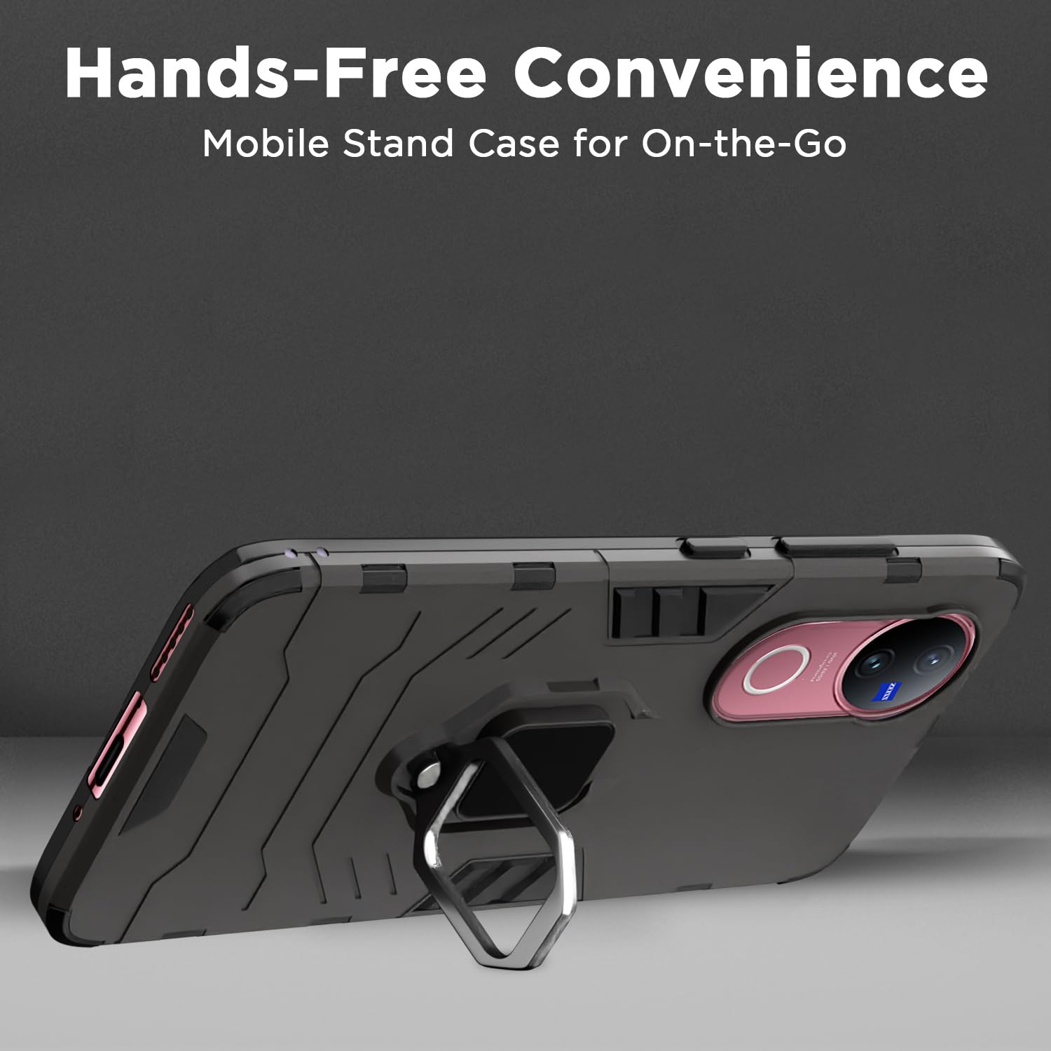 Pikkme Vivo V50 5G D5 Tough Armor Bumper Cover (Black)