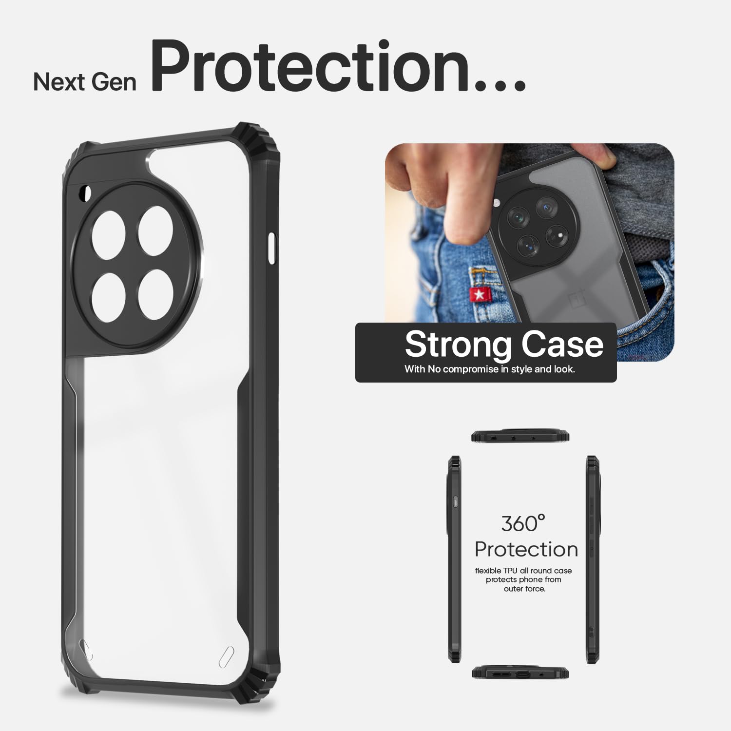 Pikkme black Clear mobile cover for OnePlus 12 5G – photo 6
