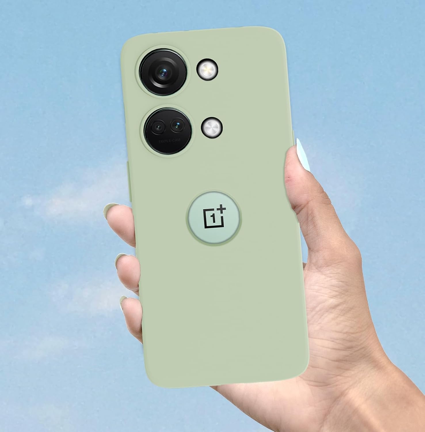 Pikkme OnePlus Nord 3 5G Super Soft Silicone Back Cover (Mint Green)