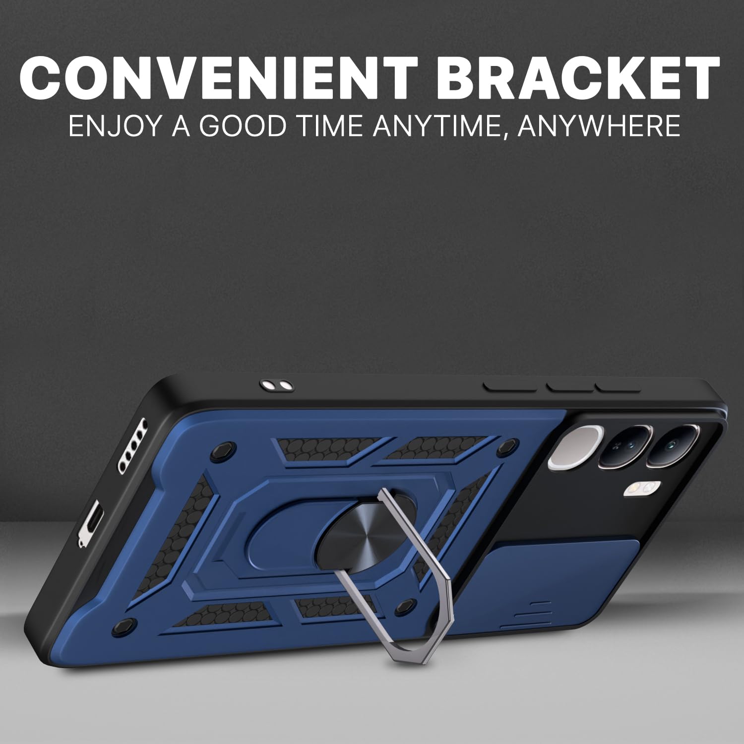 Pikkme Vivo Y300/V40 Lite 5G D10 Camera Shield blue mobile back cover – photo 3