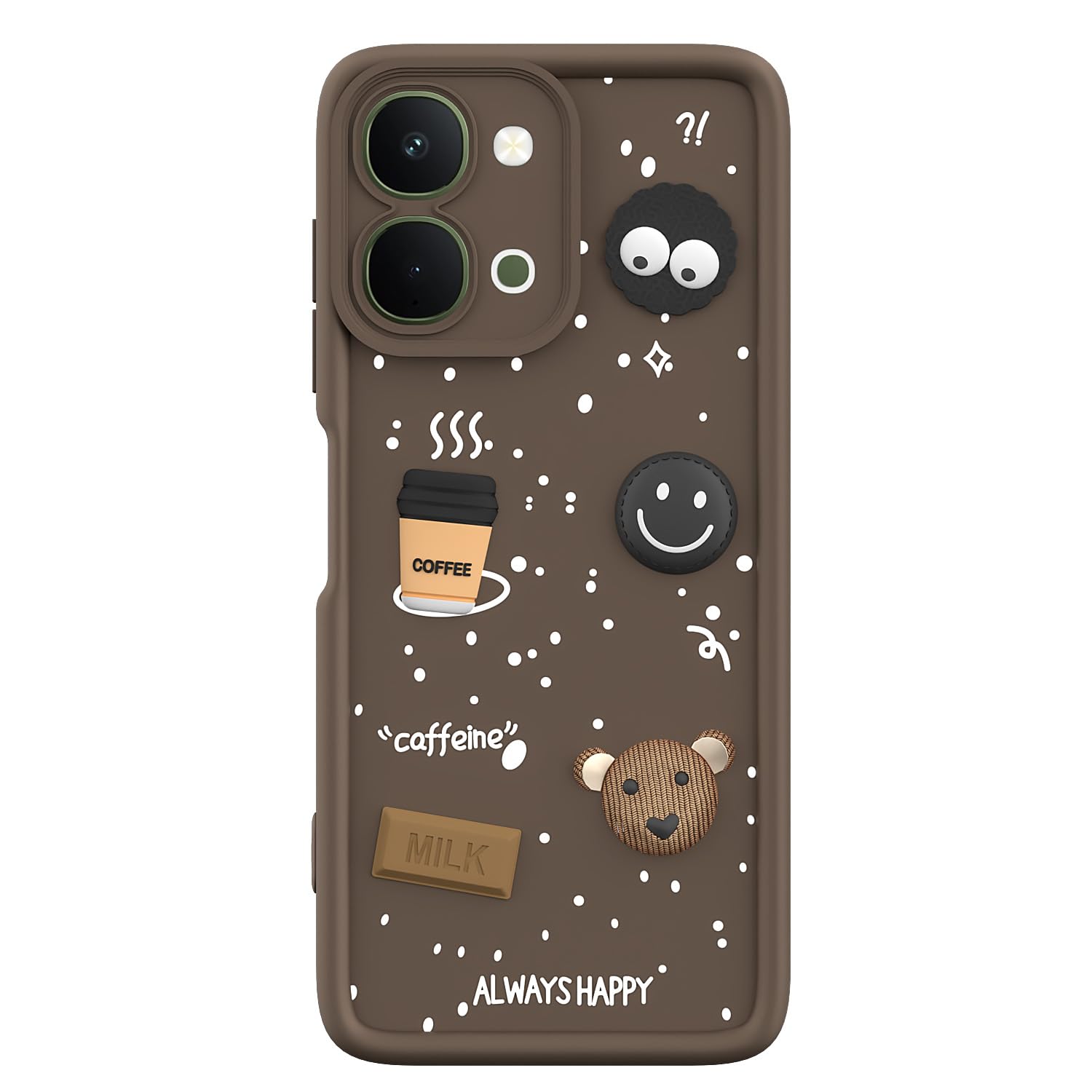 Pikkme Vivo T5x/Y51 Pro/iQOO Z11x 5G/3D Silicone brown phone cover – photo 7