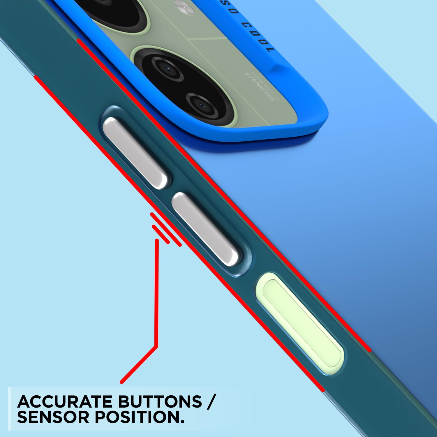 Pikkme Redmi 13C 5G So Cool Matte Finish Back Cover (Blue)