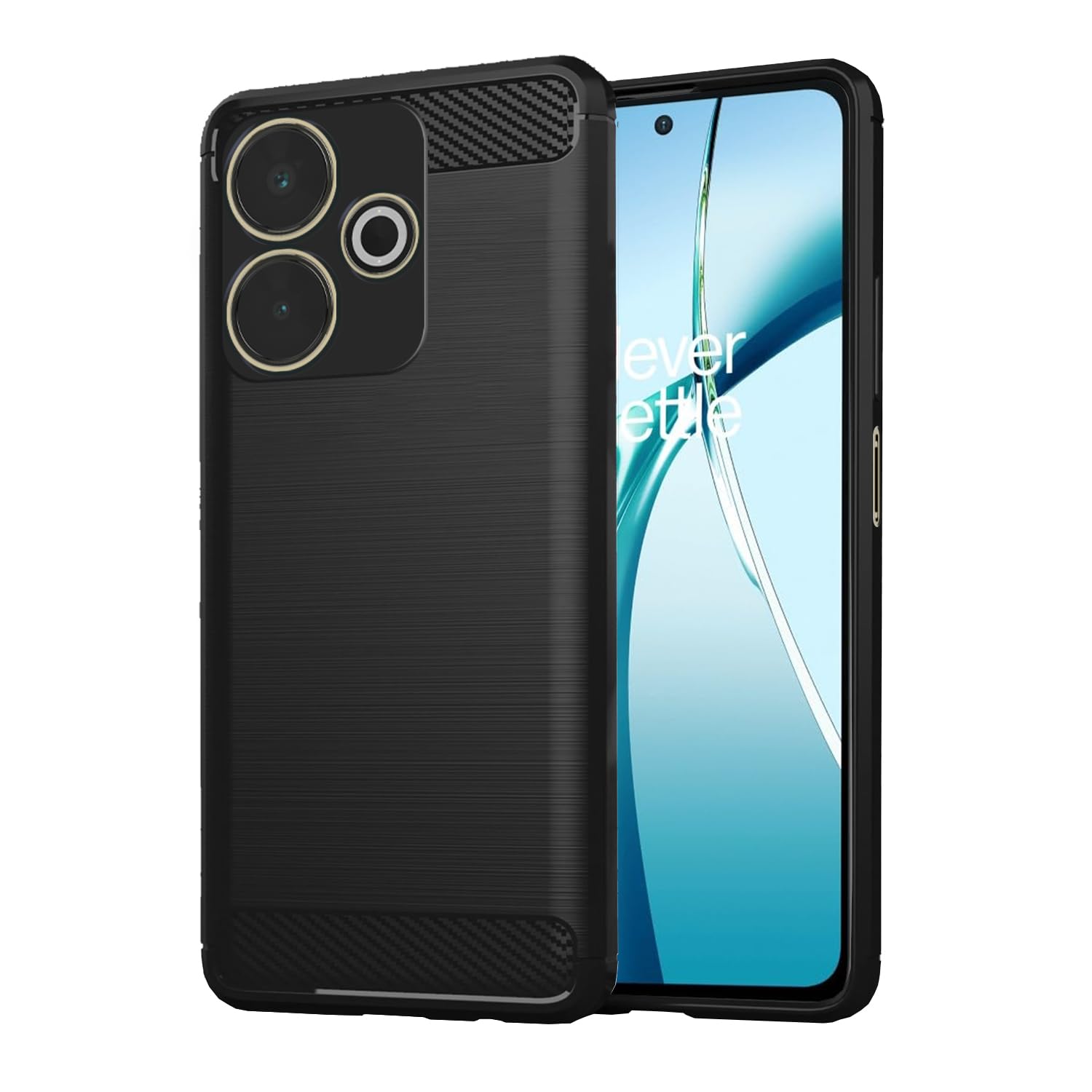 Pikkme Redmi 13 5G Hybrid Carbon Fibre Back Cover (Black)
