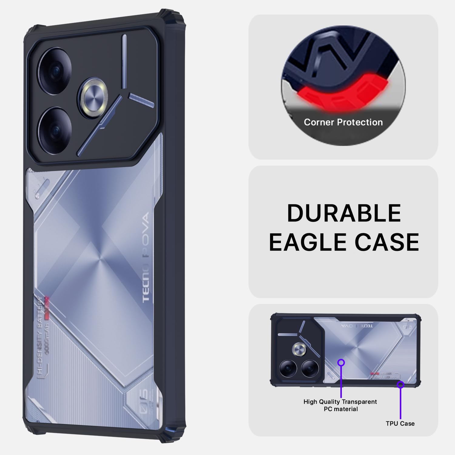 Pikkme Tecno Pova 6 blue mobile back cover – photo 5