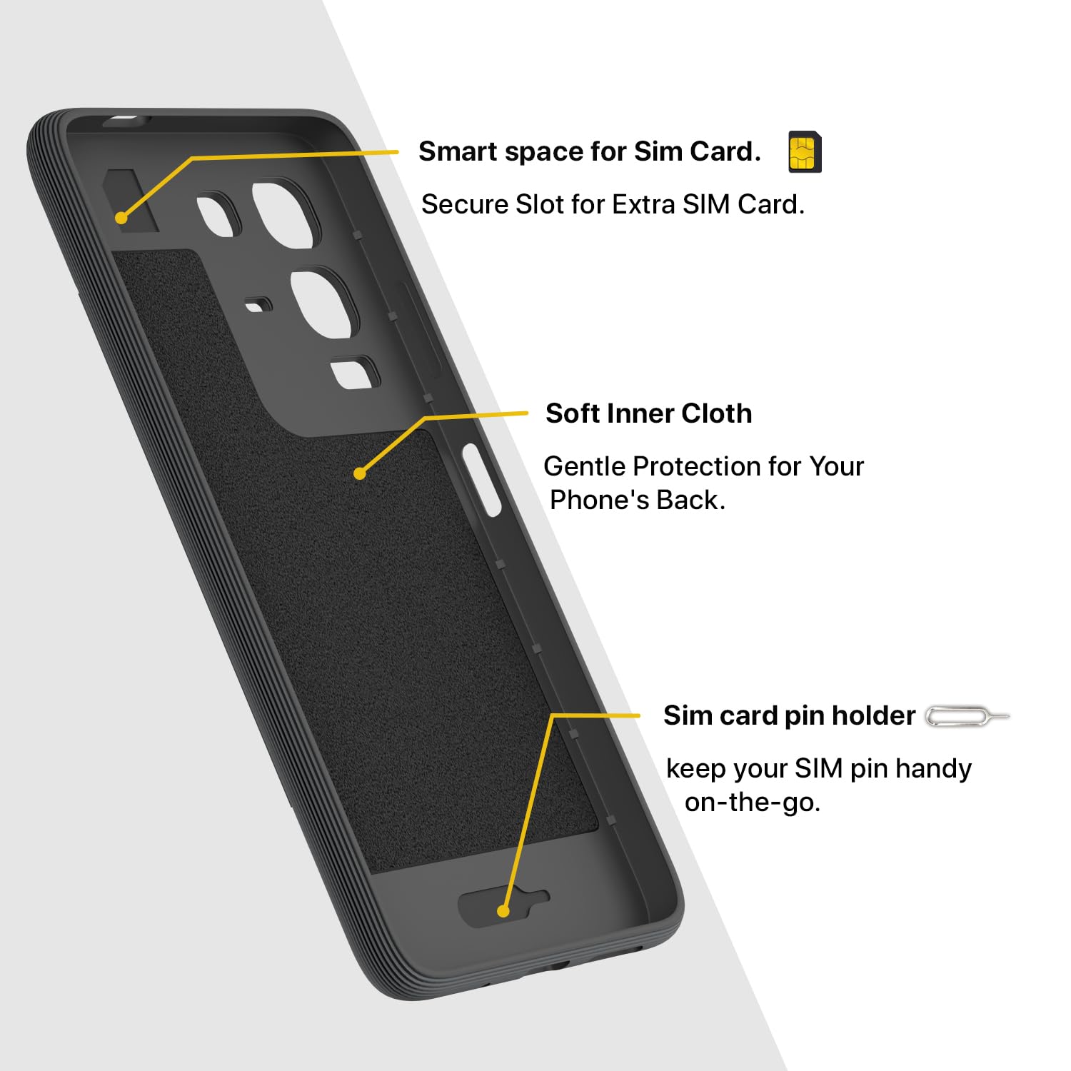 Pikkme Infinix Note 50x 5G Shockproof Soft Flexible Gencase Back cover (Grey)