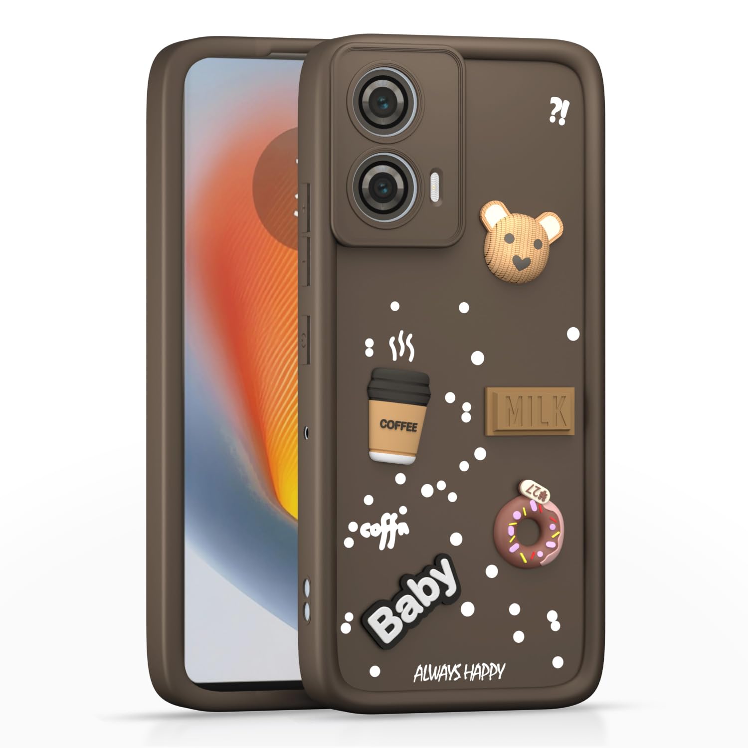 Pikkme motoedge50 fusion 5g Coff Back Cover - Brown