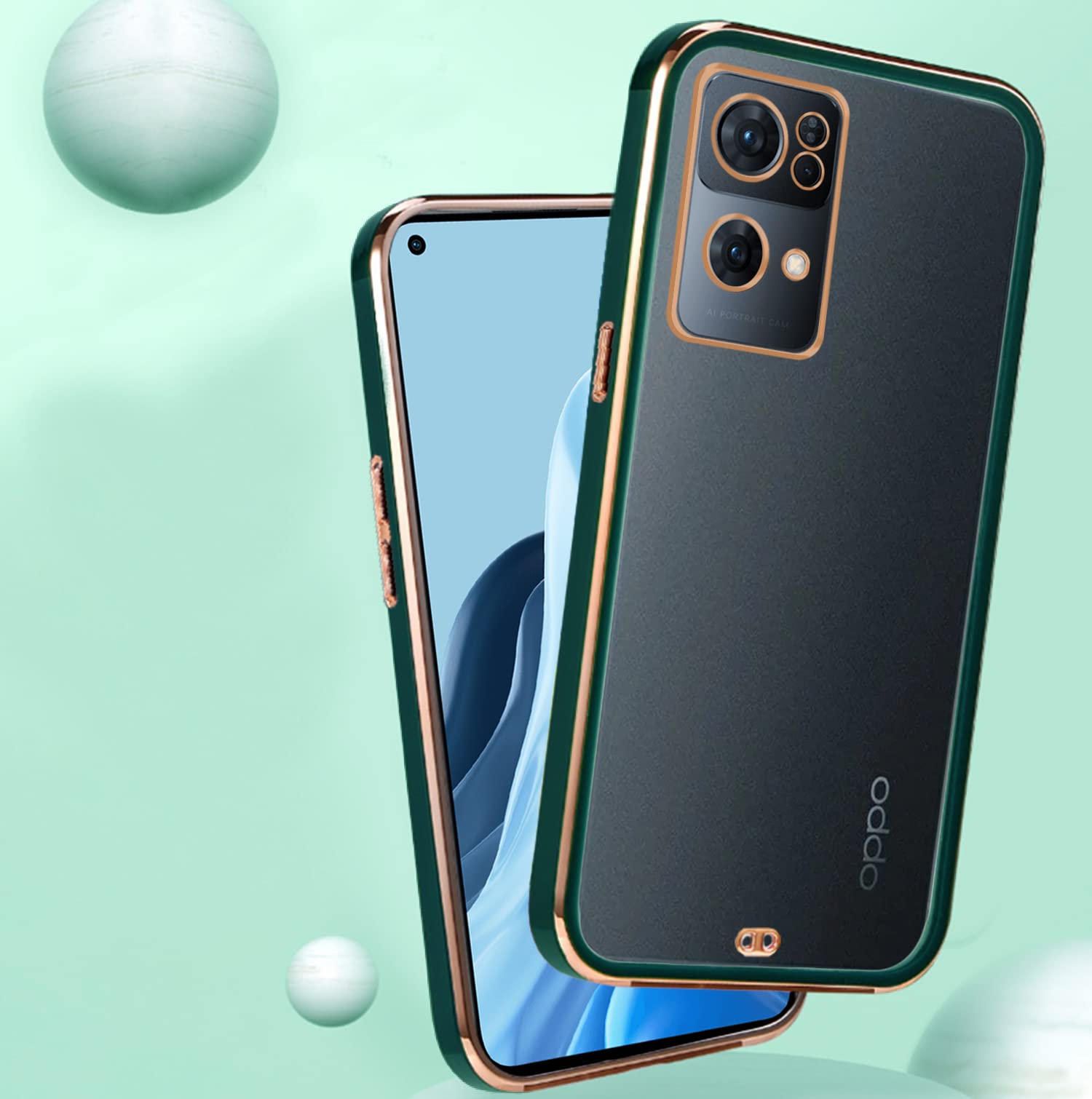 Oppo Reno 7 Pro 5G mobile cover in green by Pikkme – photo 4