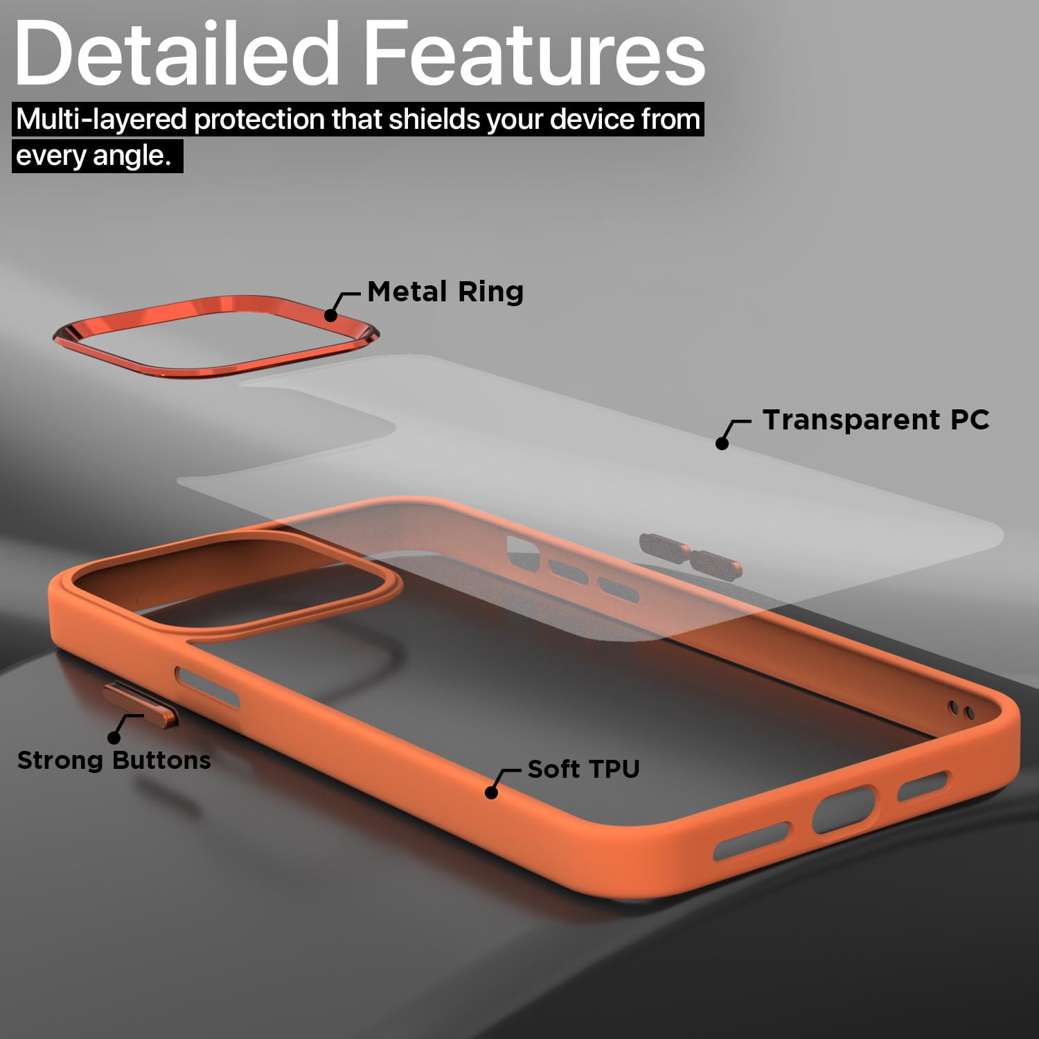 Orange Chrome back cover for iPhone 13 Pro Max – Pikkme – photo 3