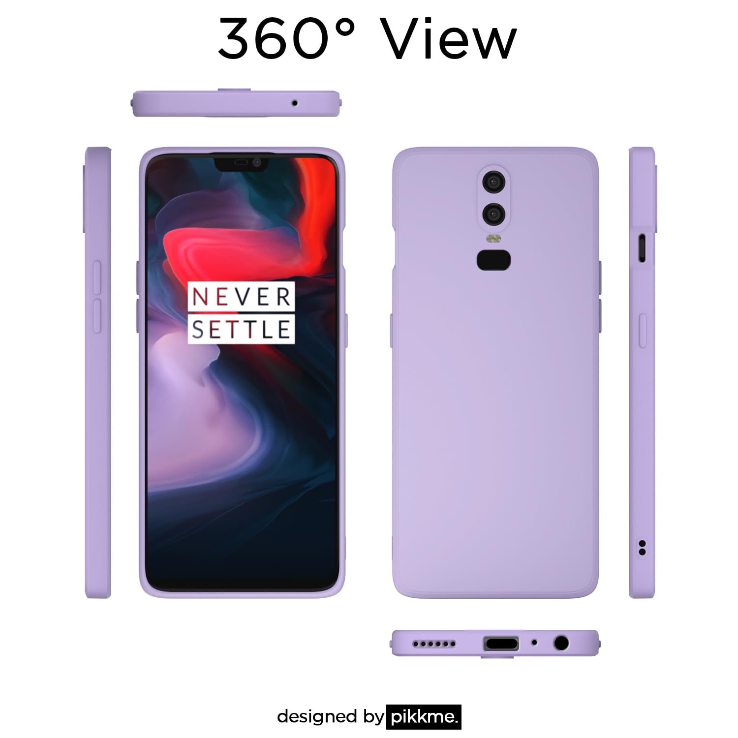 Purple back cover for OnePlus 6 – Pikkme – photo 3