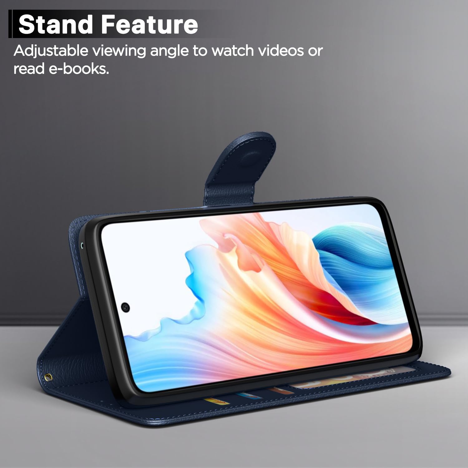 Pikkme Oppo A79 5G Wallet blue flip cover – photo 3