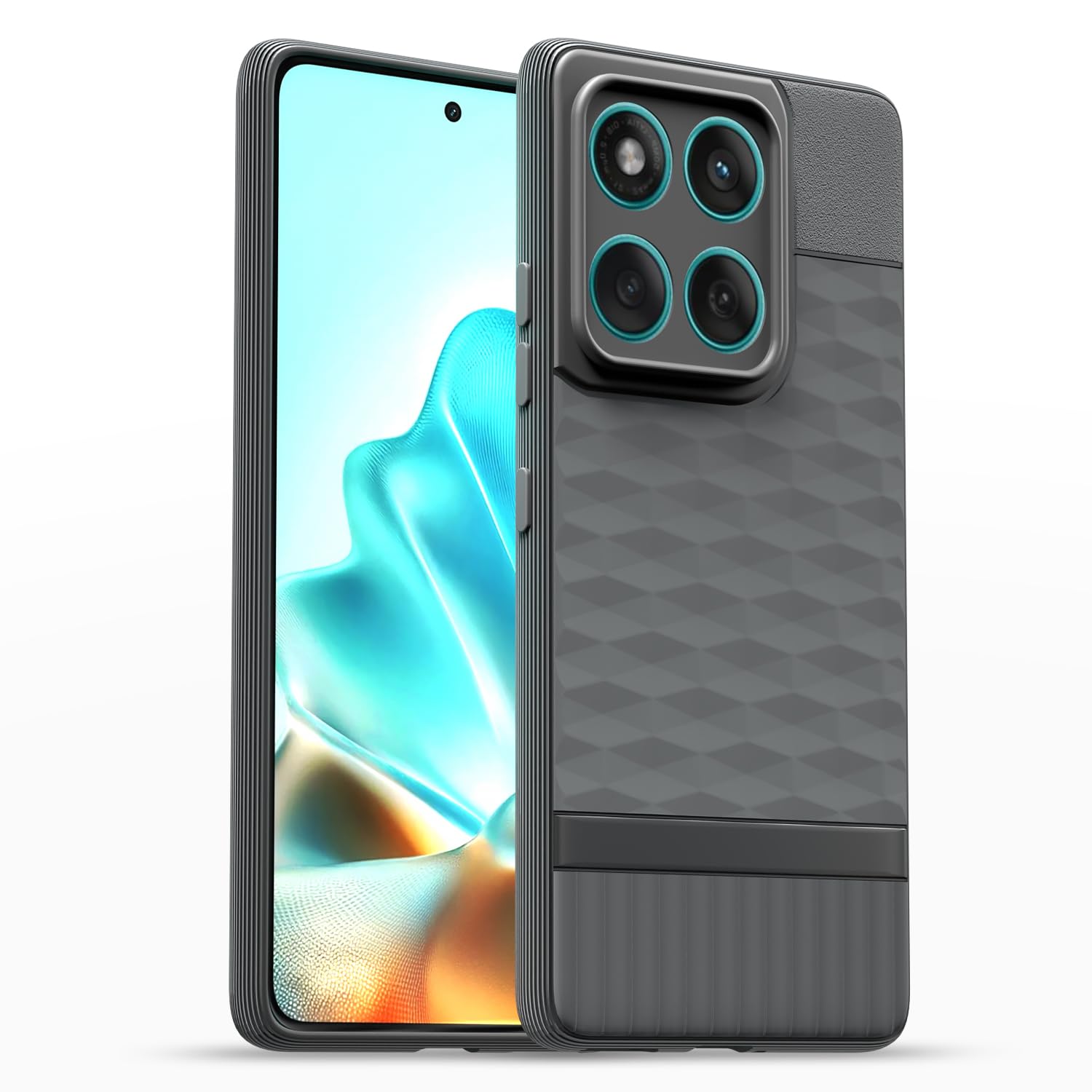Moto Edge 60/Edge 60 Fusion 5G Silicone back cover in grey by Pikkme