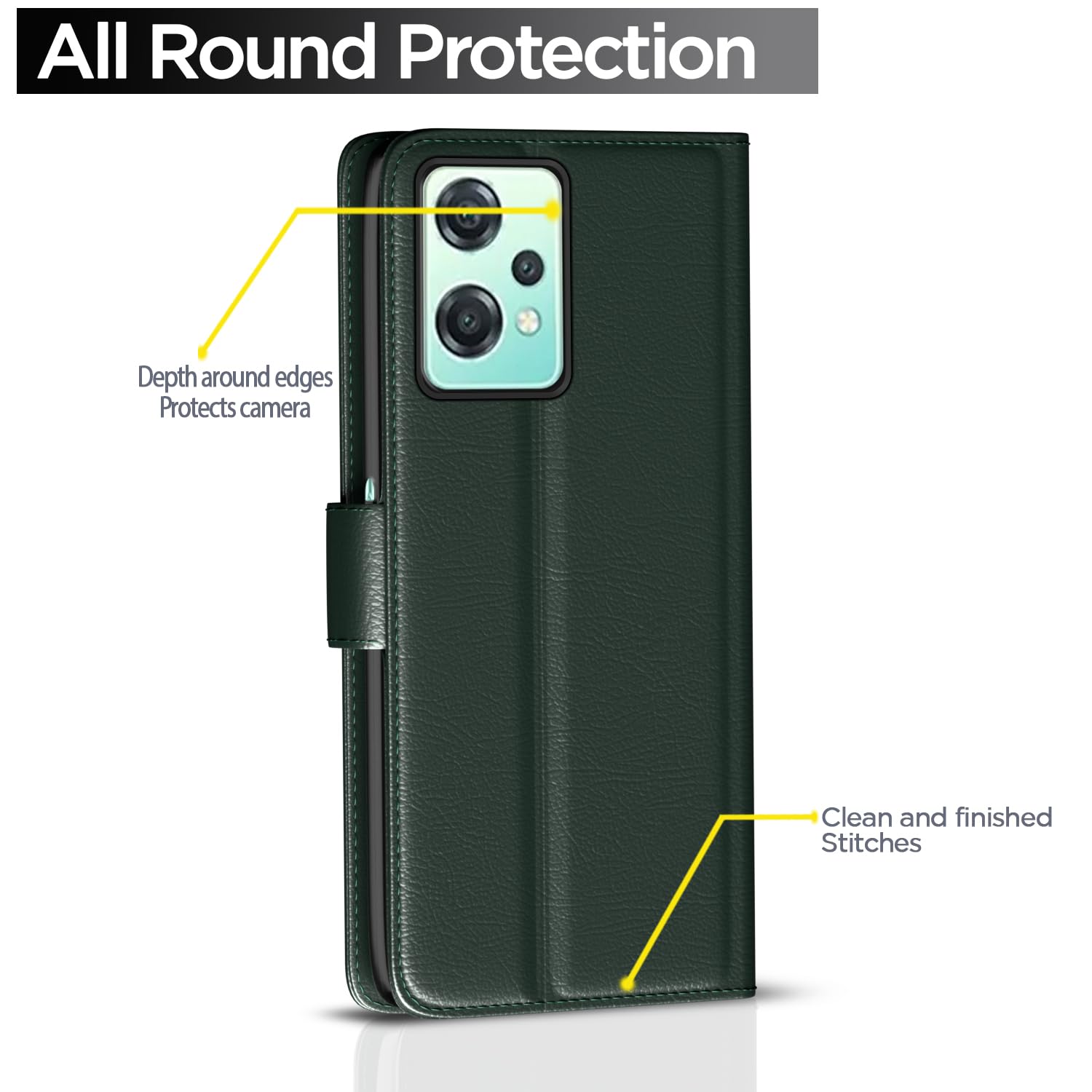 Pikkme OnePlus Nord CE 2 Lite 5G Wallet green flip case – photo 4