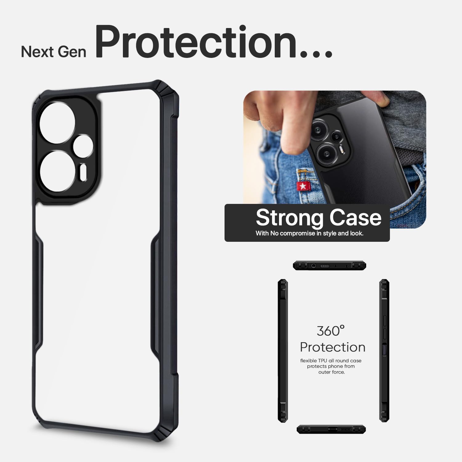 Pikkme Poco F5 5G Eagle Back Cover (Black)
