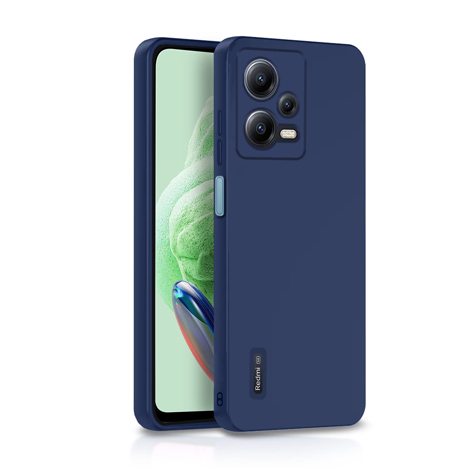 Pikkme Redmi Note 12 5G Liquid Silicone blue mobile back cover