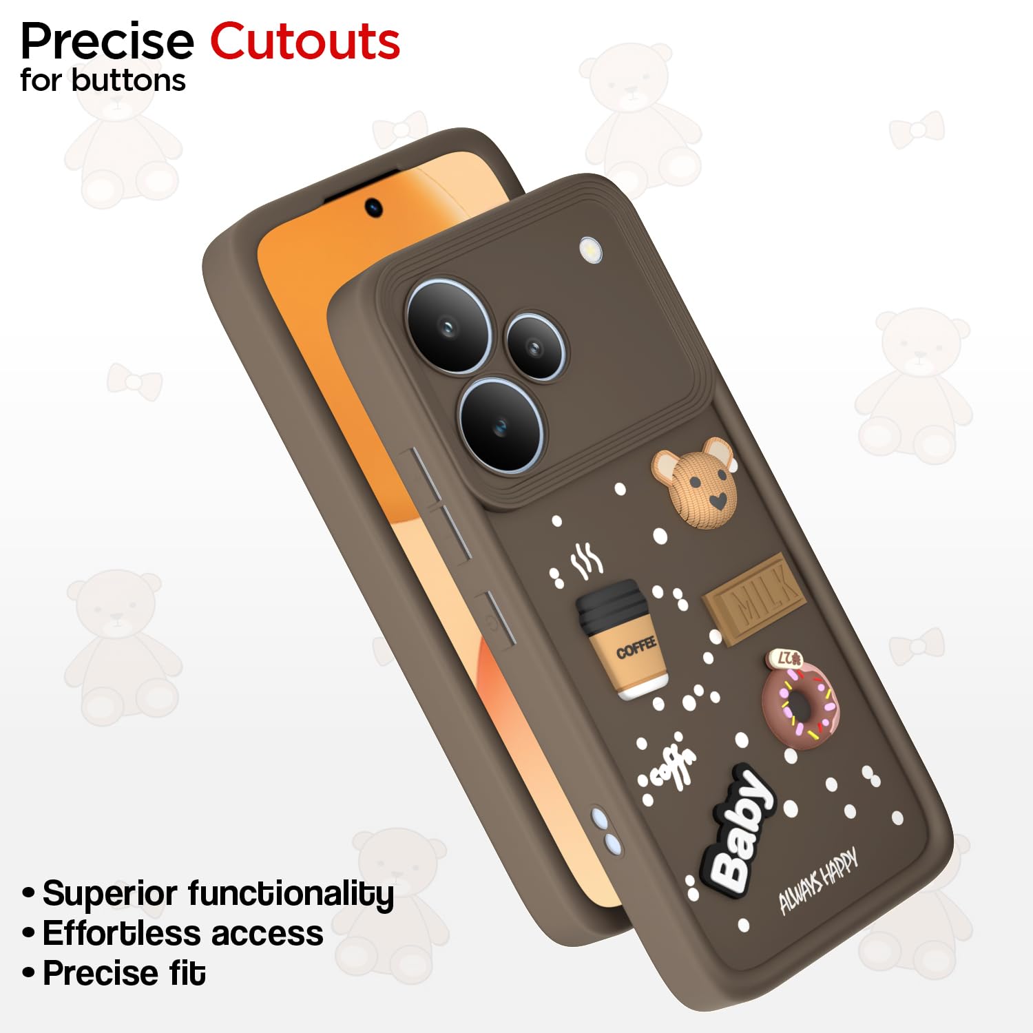 Pikkme brown mobile back cover for Realme P4 Pro 5G/3D – photo 6