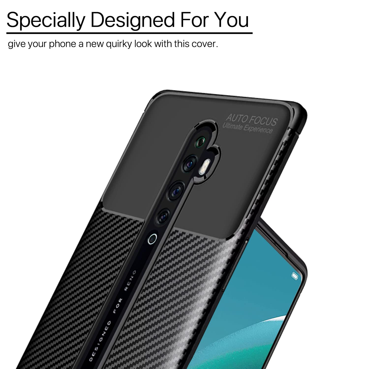 Pikkme Oppo Reno 2F/2Z Carbon black mobile back cover – photo 6