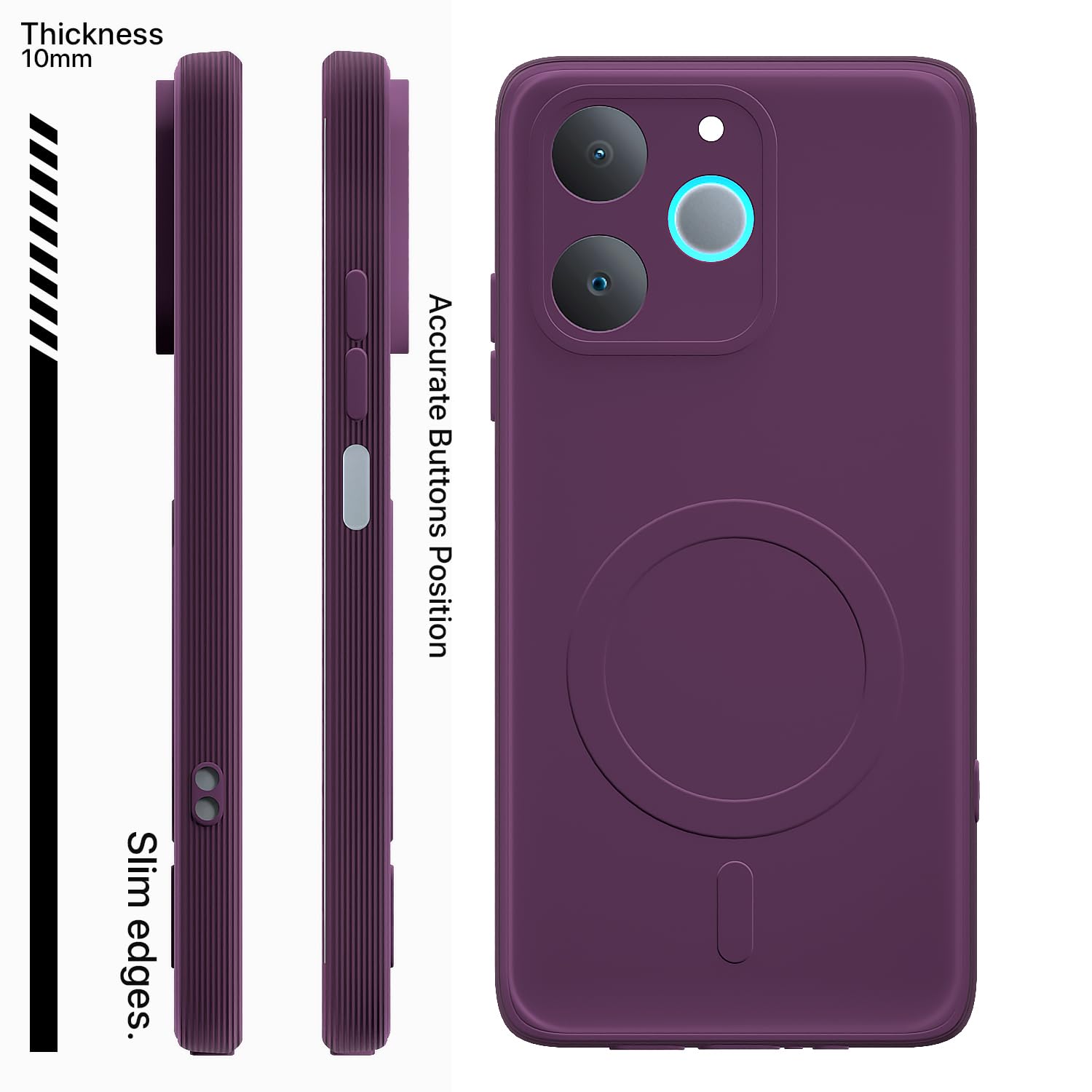 Pikkme purple MagSafe back cover for Realme P4 Lite 4G – photo 3