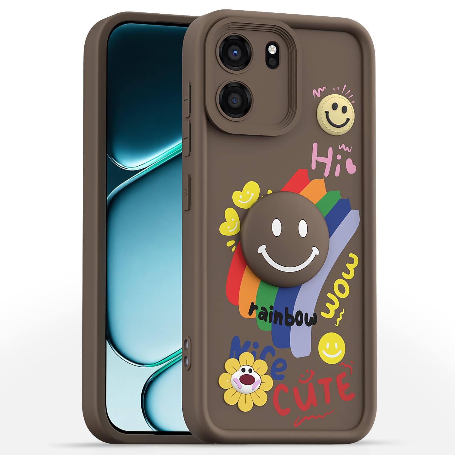 OnePlus Nord CE 6 5G Soft Silicone mobile cover in brown by Pikkme