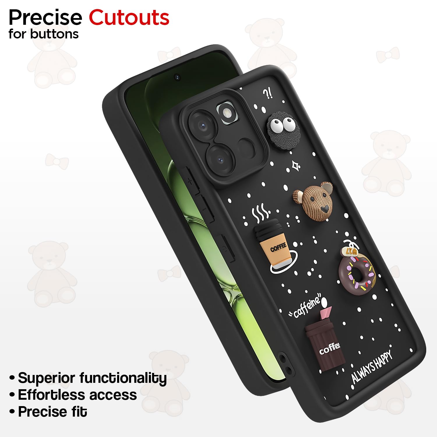 OnePlus Nord 6 5G/3D Silicone phone cover in black by Pikkme – photo 6