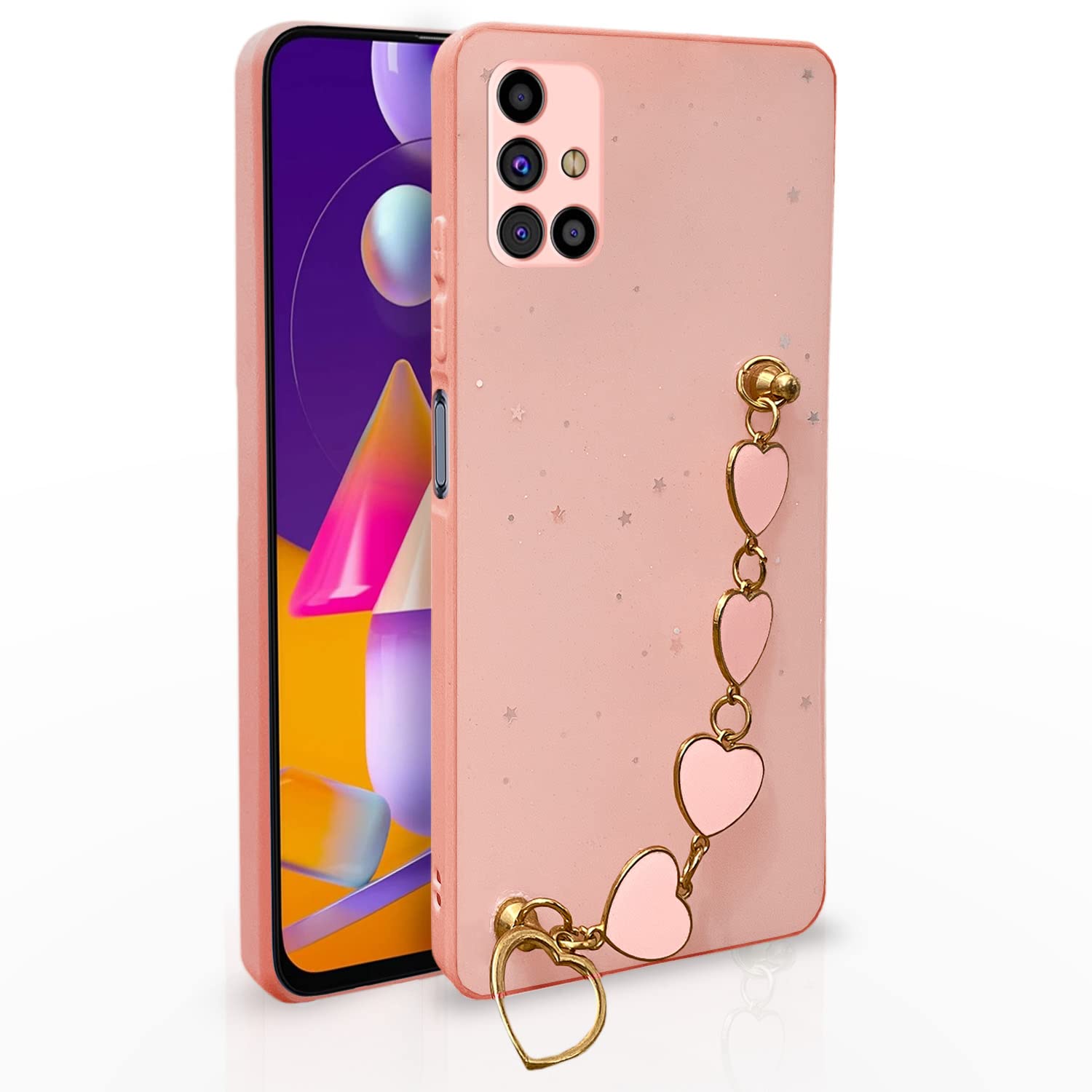 Pikkme Samsung M31s Chain pink mobile back cover