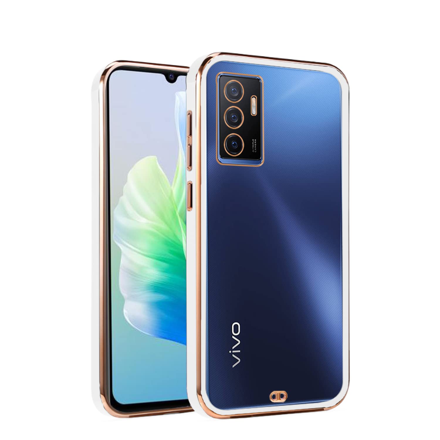 Pikkme Vivo V23E Chrome white mobile back cover