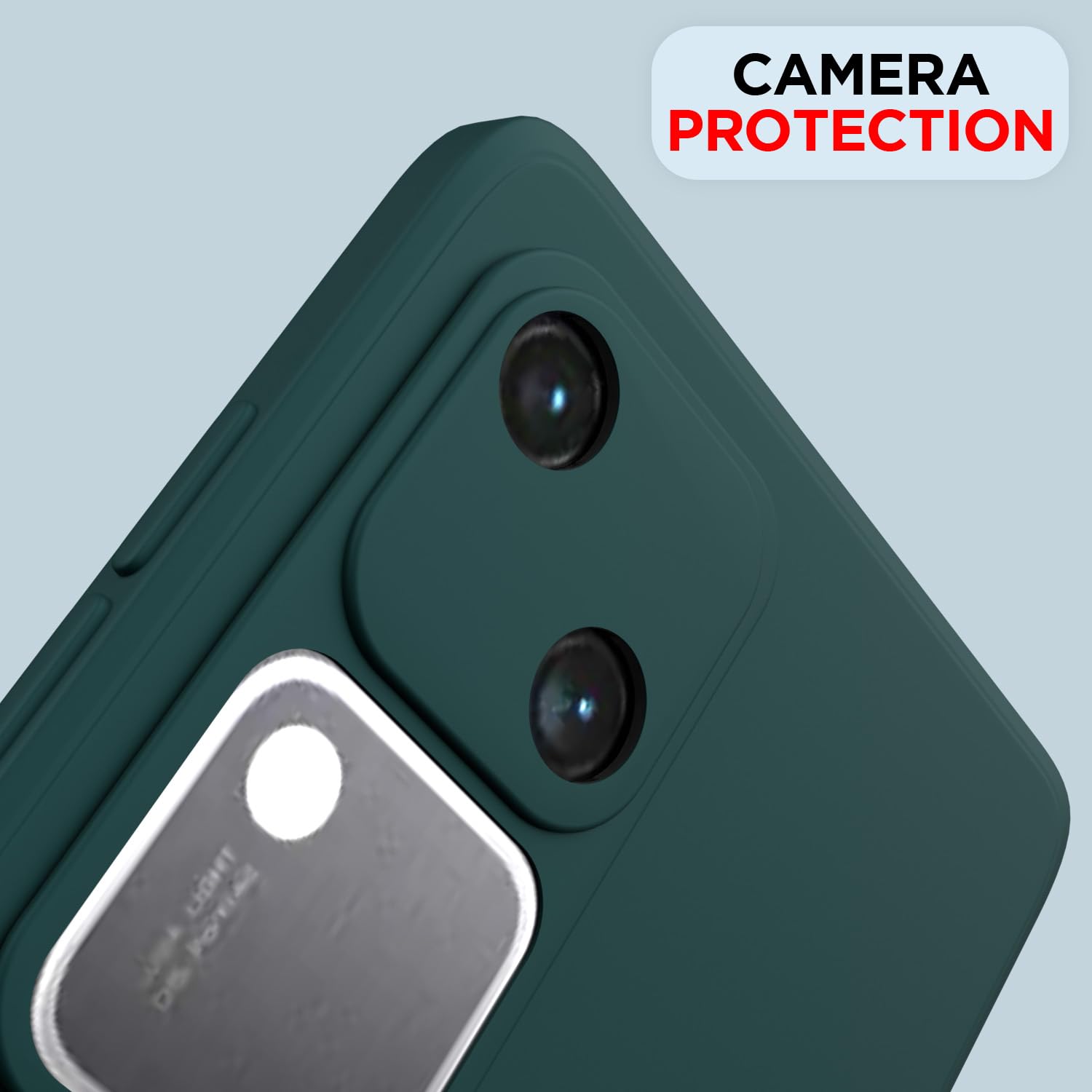 Pikkme Vivo V30 5G Liquid Silicone Back Cover (Green)