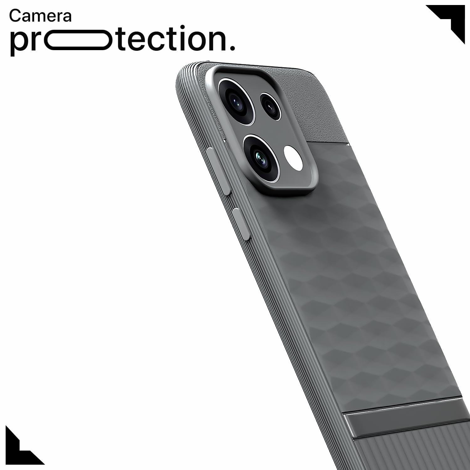 Pikkme grey Silicone back cover for Oppo Reno 16c 5G – photo 5