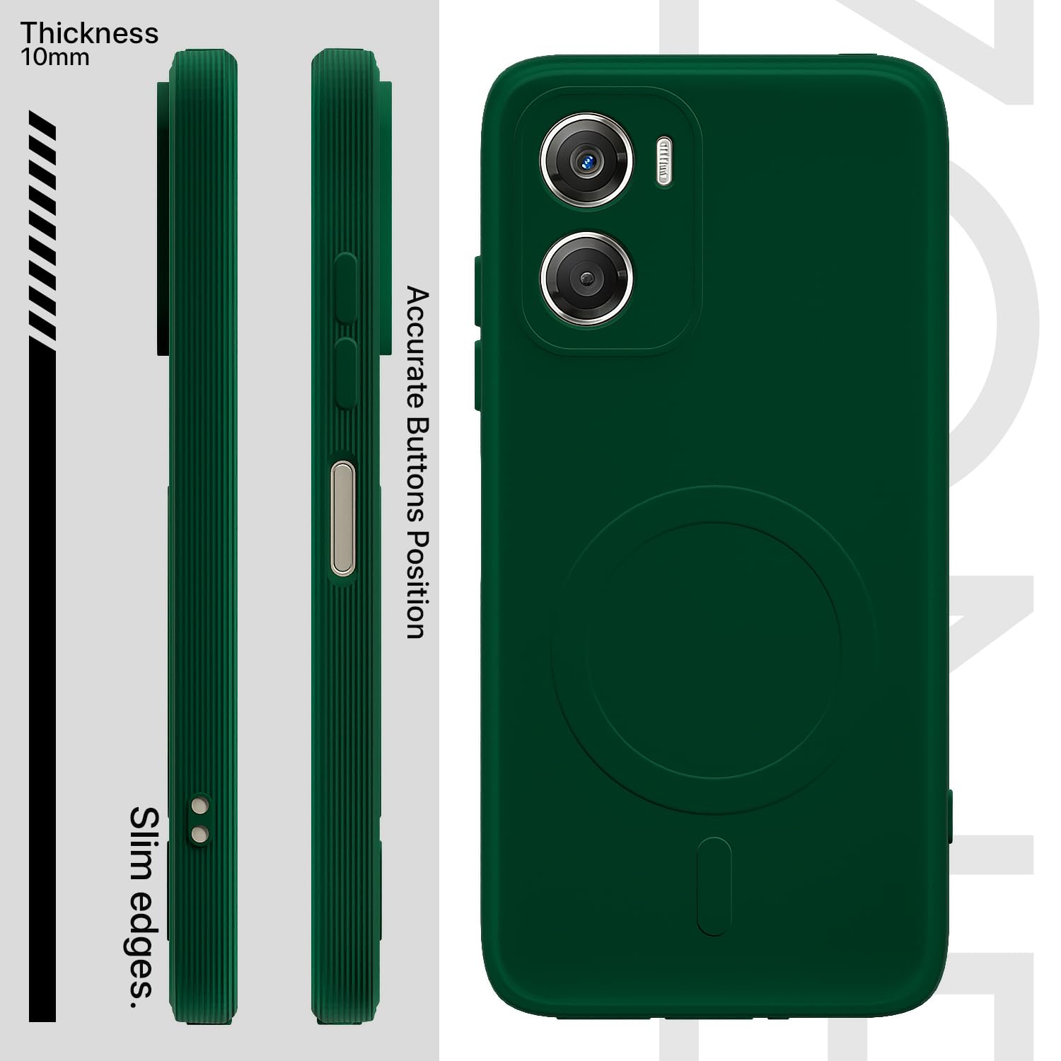 Pikkme green mobile back cover for Moto G06 Power – photo 3