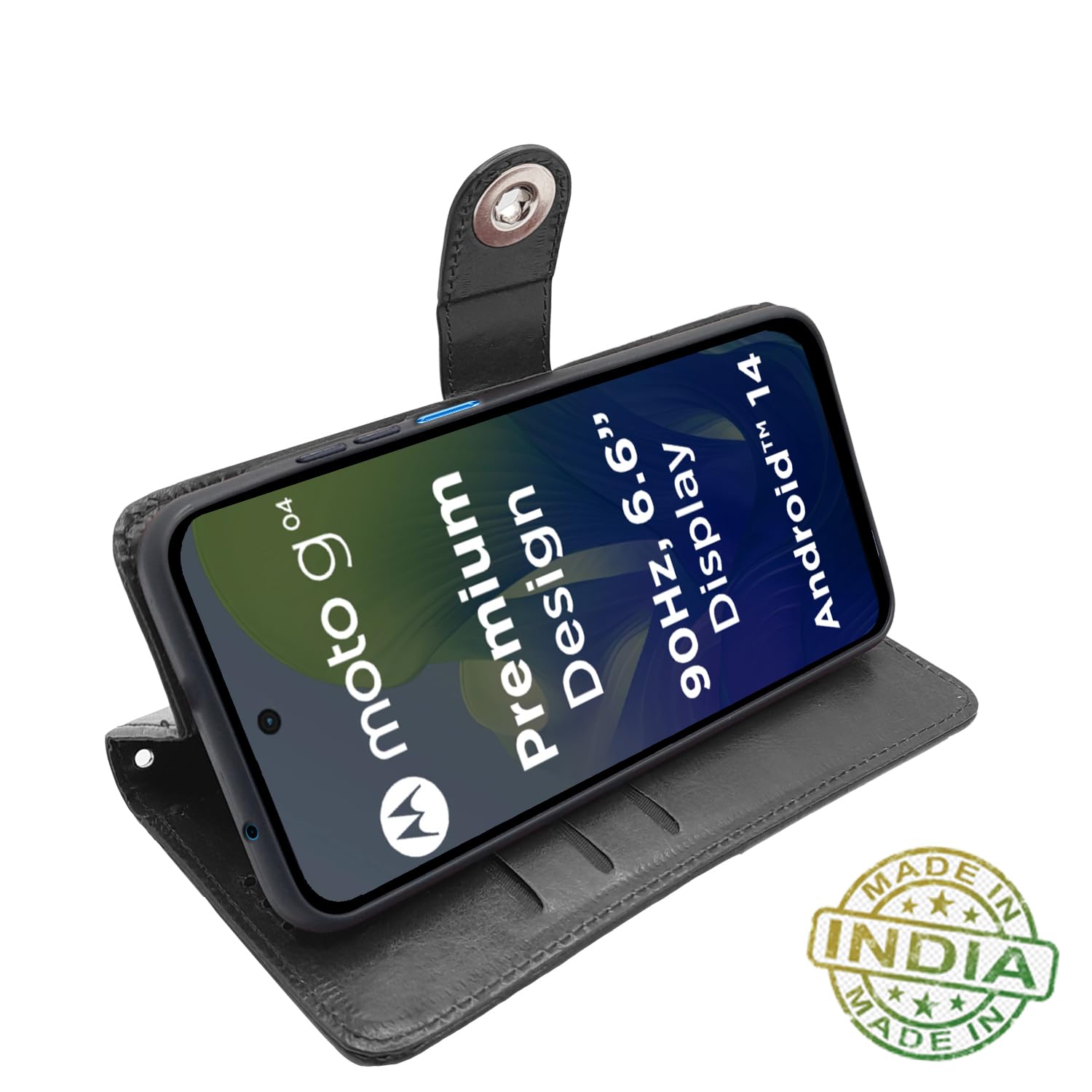 Pikkme black flip cover for Moto G04 – photo 5