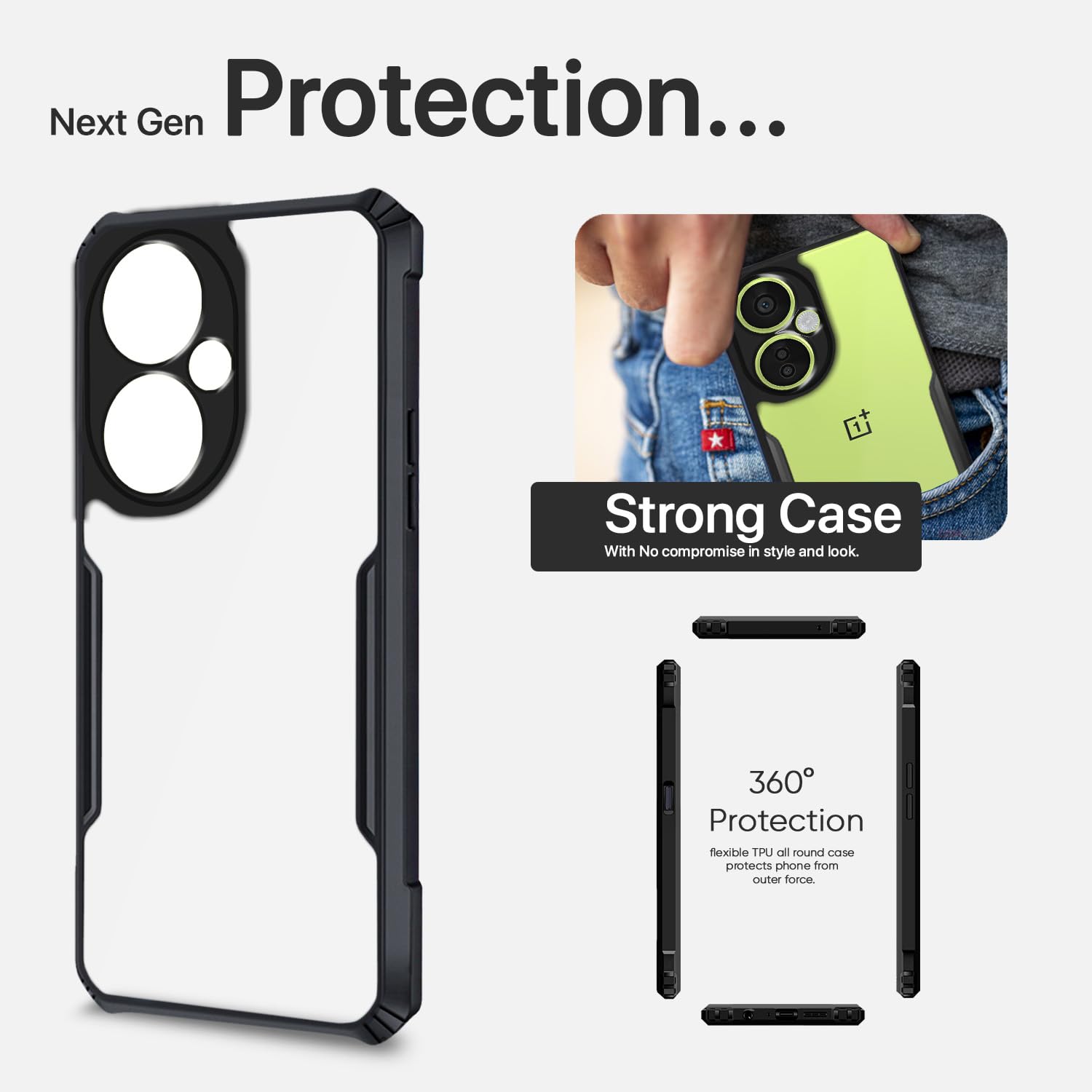 Pikkme OnePlus Nord Ce 3 Lite 5G Eagle Back Cover (Black)