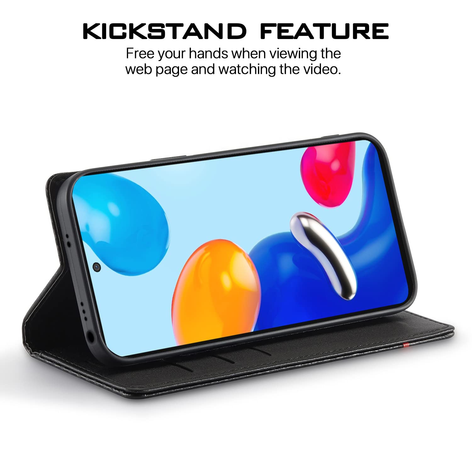 Pikkme black wallet flip cover for Redmi Note 11/Note 11S – photo 5