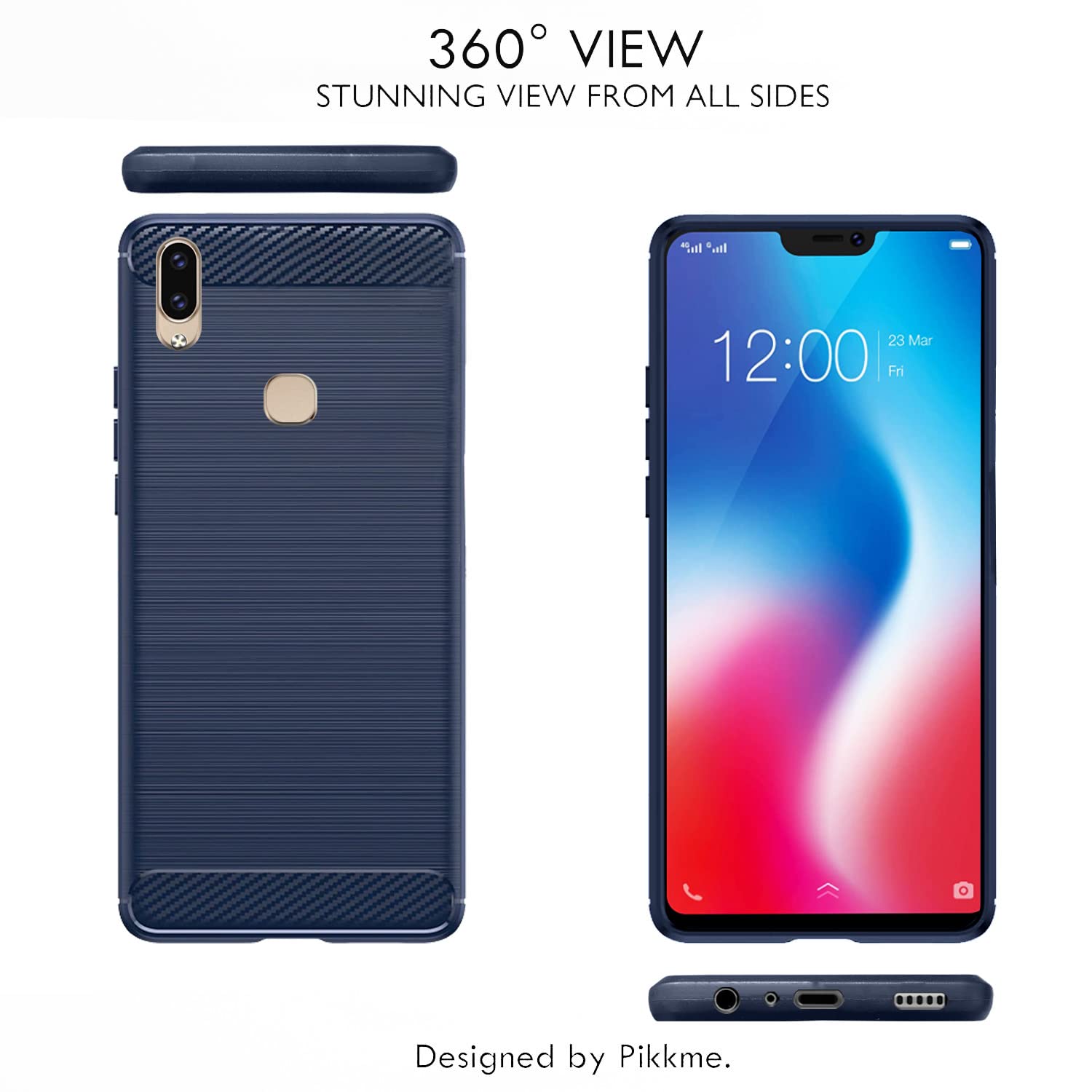 Pikkme blue Hybrid mobile back cover for Vivo V9/V9 Pro/V9 – photo 4