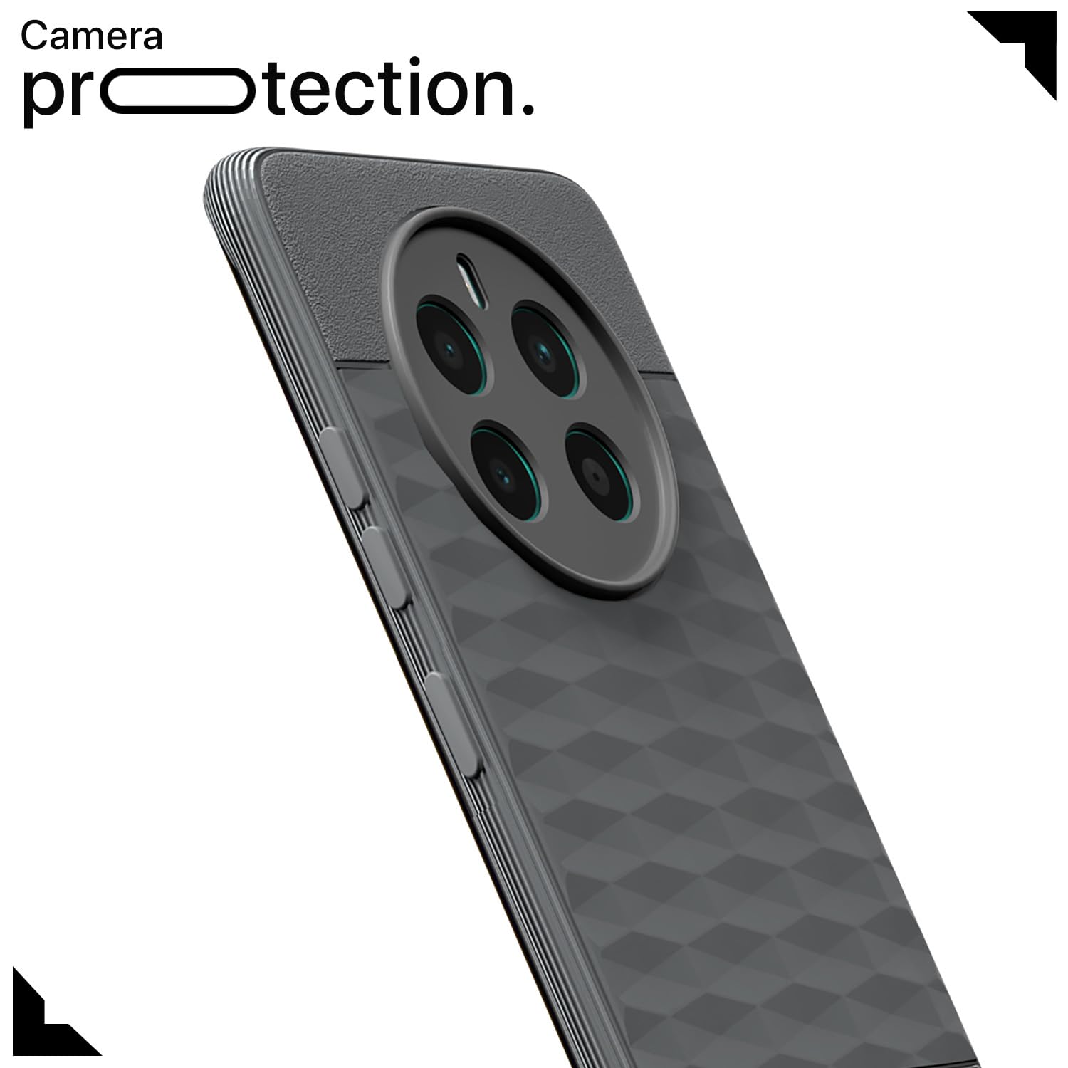 Pikkme Realme 12 Plus 5G / P1 5G / Narzo 70 5G / 70 Pro 5G Gencase Back Cover (Grey)