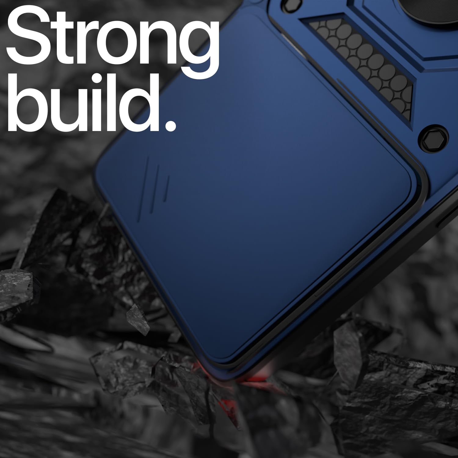 Pikkme Nothing Phone 3a 5G D10 Tough Armor Back Cover (Blue)