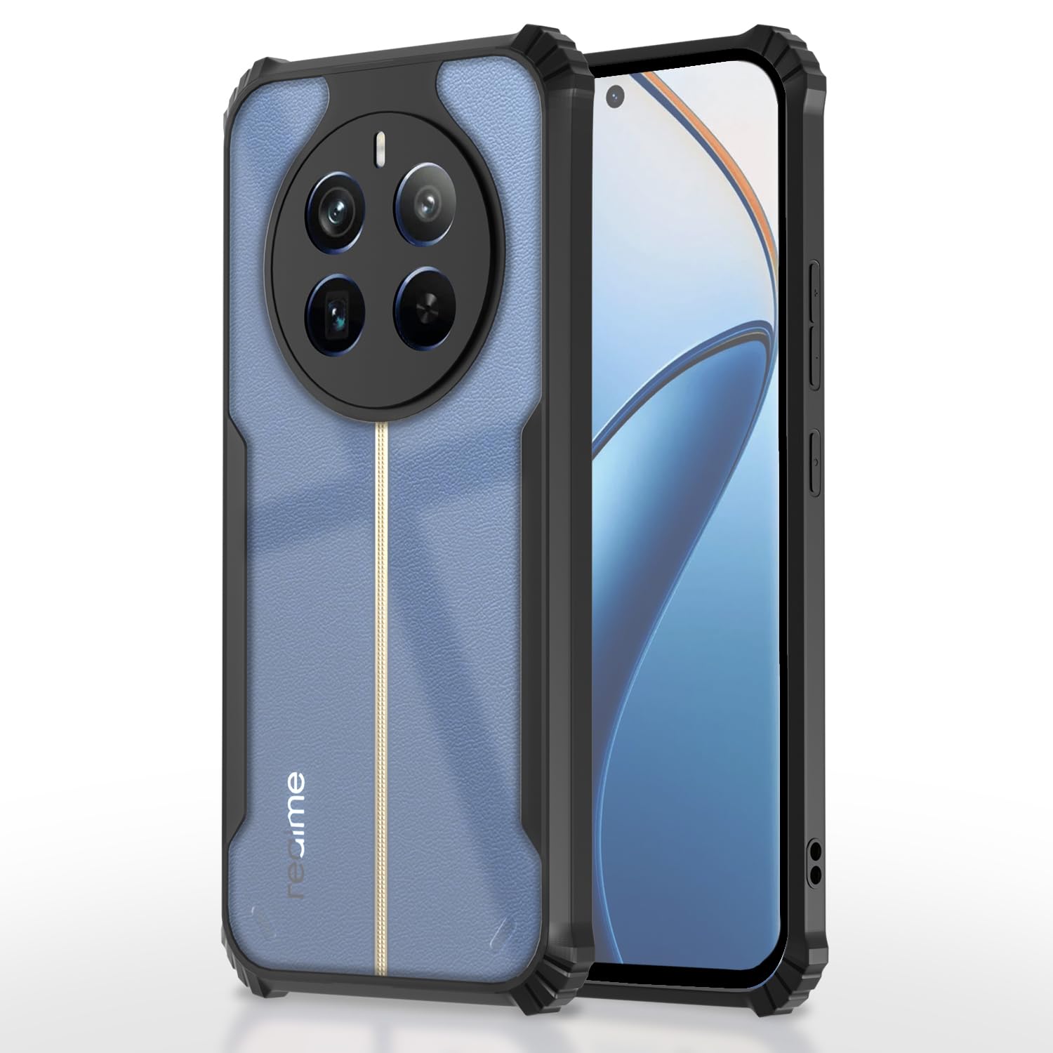 Black back cover for Realme 12 Pro/12 Pro Plus 5G – Pikkme