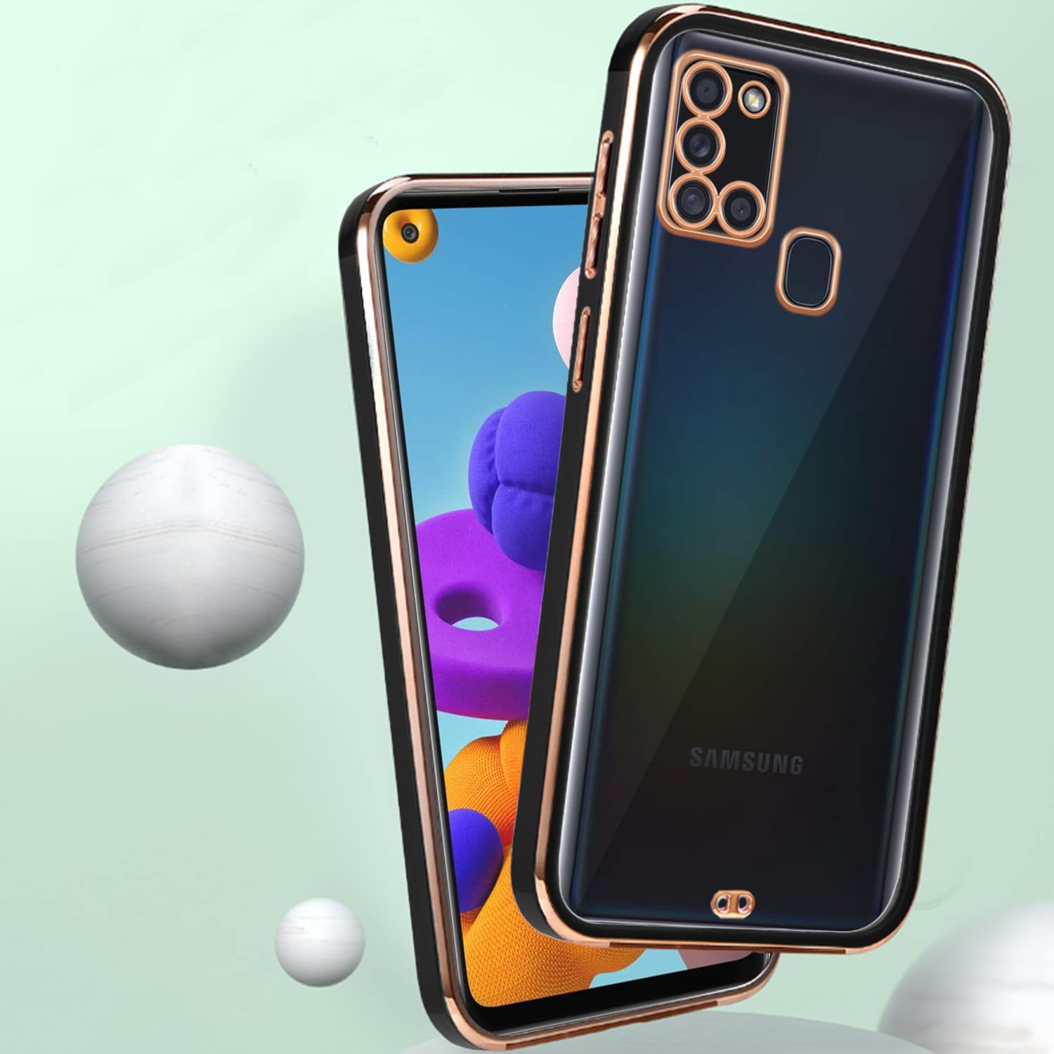 Samsung A21s mobile back cover in black by Pikkme – photo 4