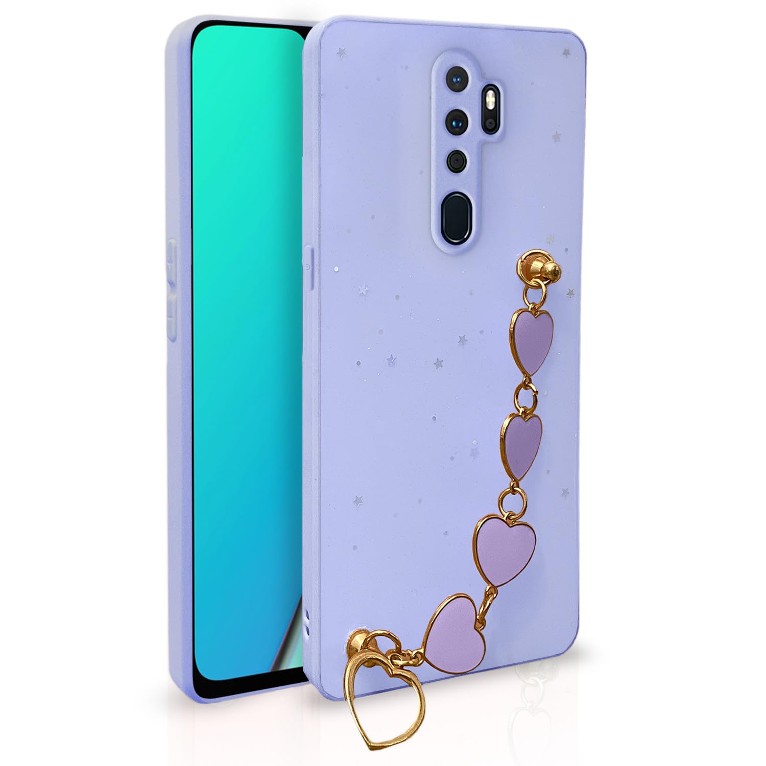 Pikkme Oppo A5 2020 / A9 2020 Chain Back Cover (Purple)