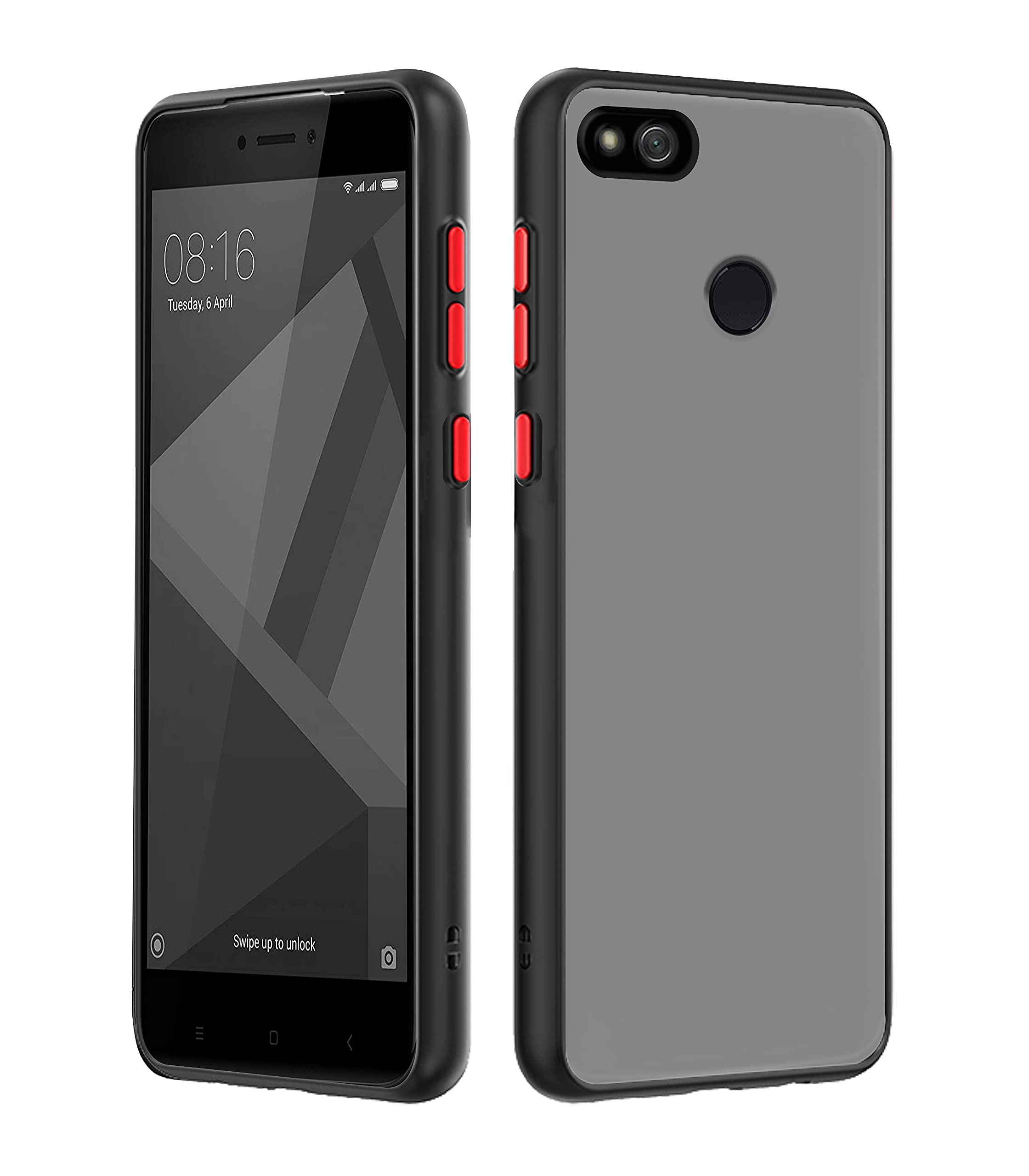 Pikkme Redmi 4 Hybrid black back cover